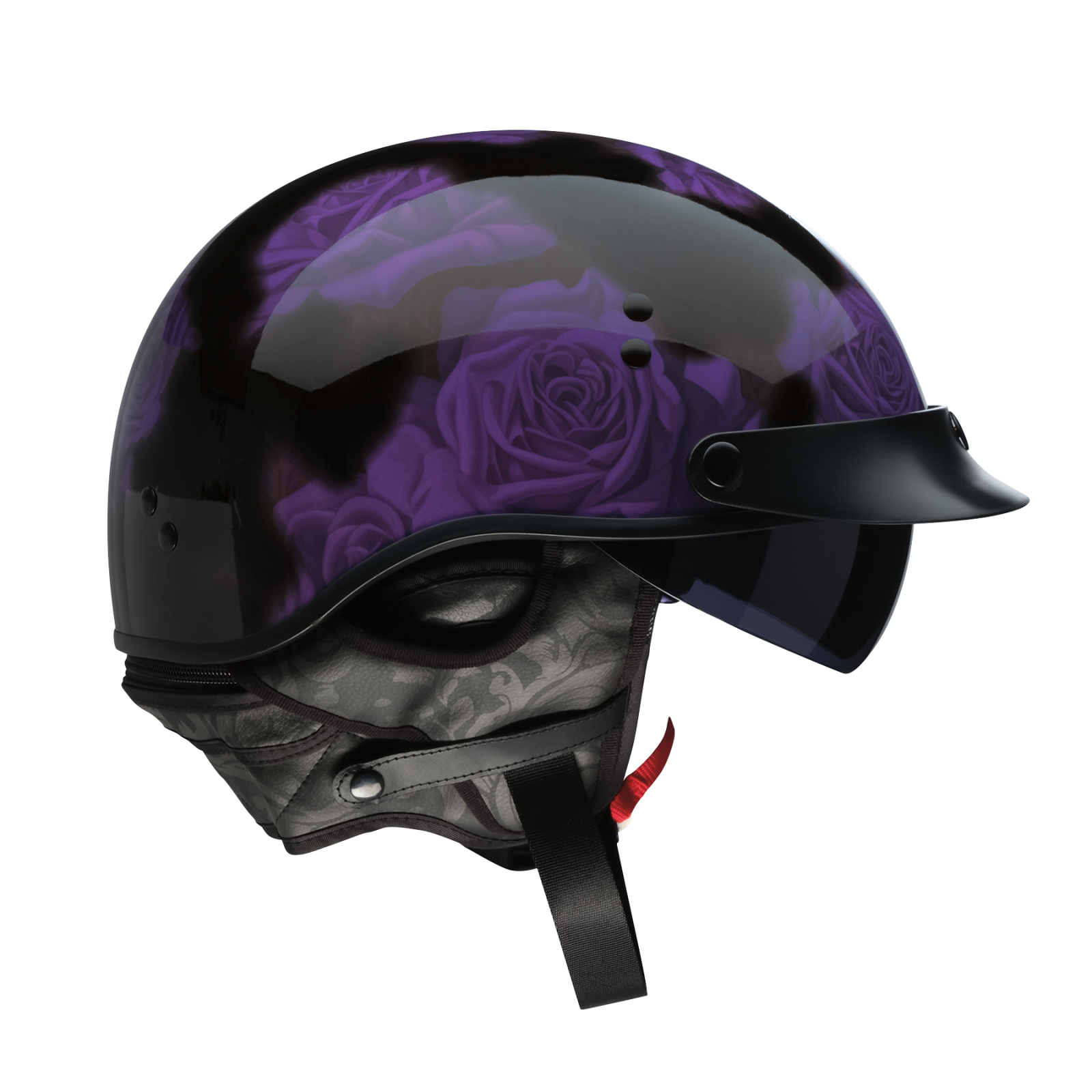 Z1R Vagrant NC Rose Half Face Motorcycle Helmet