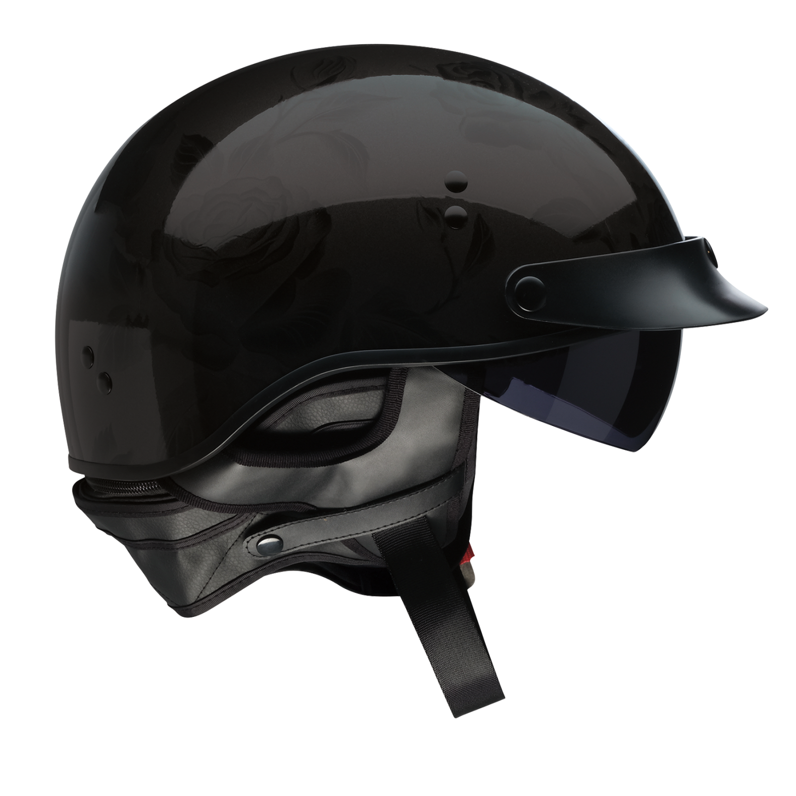 Z1R Vagrant NC Rose Half Face Motorcycle Helmet