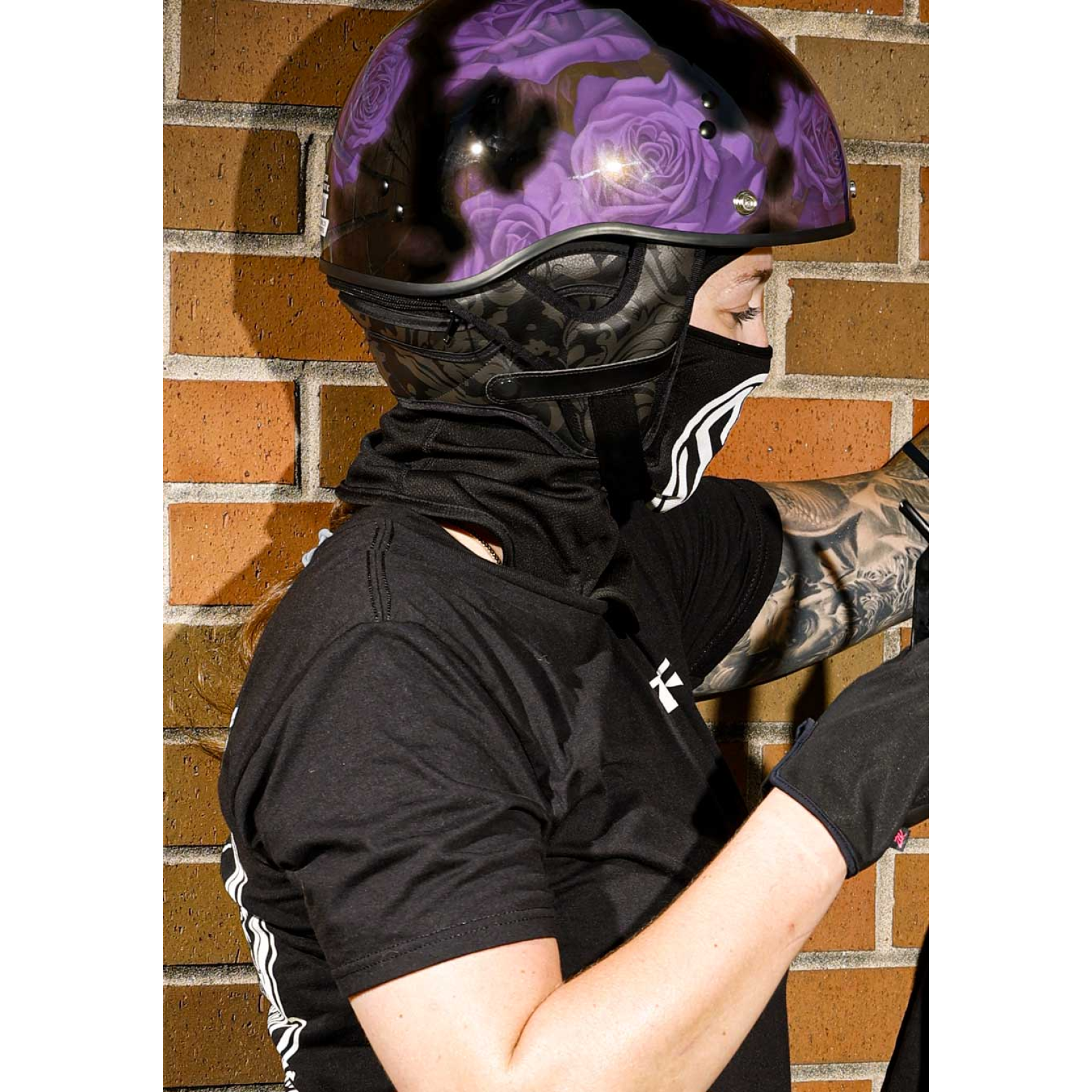 Z1R Vagrant NC Rose Half Face Motorcycle Helmet