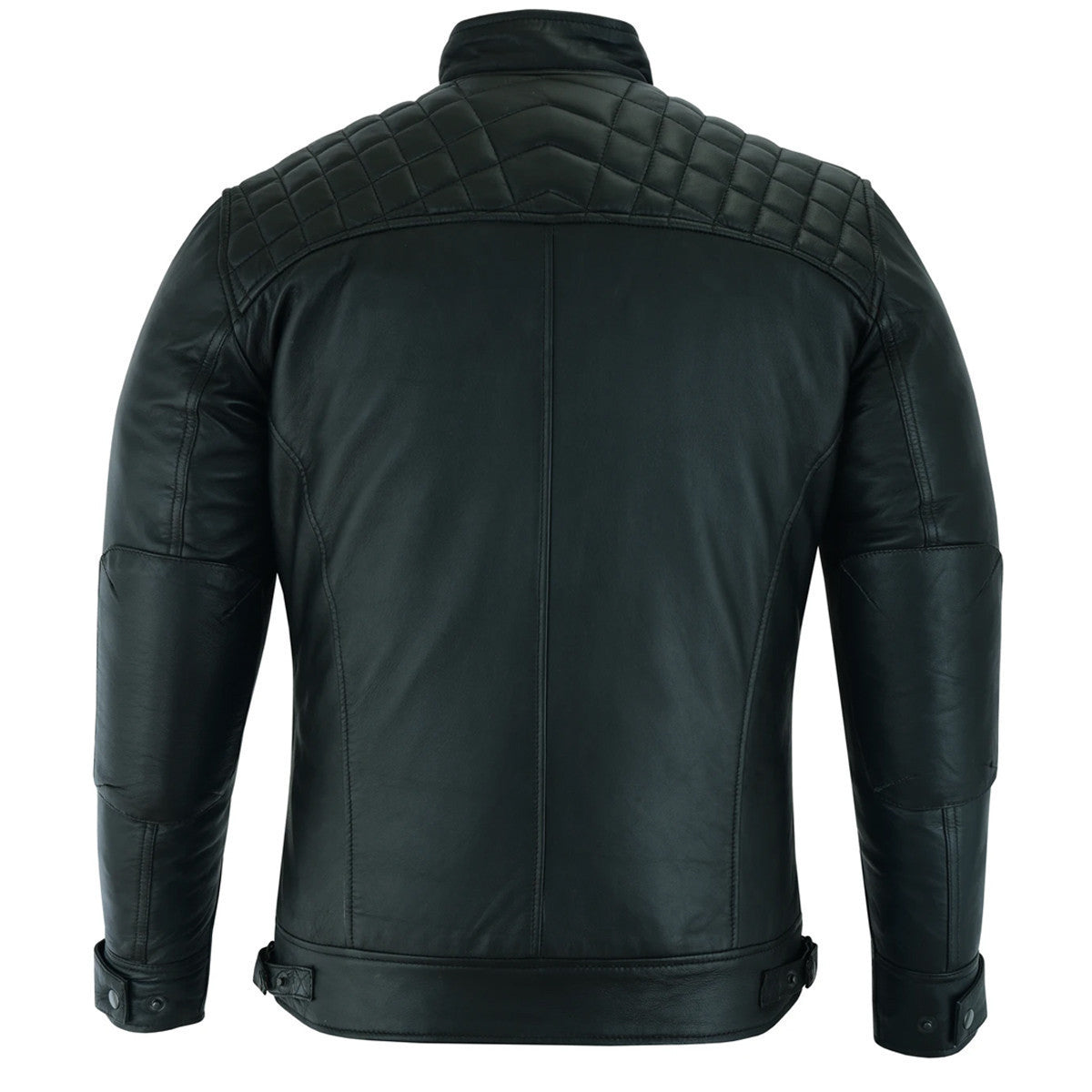Gatsby Black Waxed Lambskin Motorcycle Leather Jacket