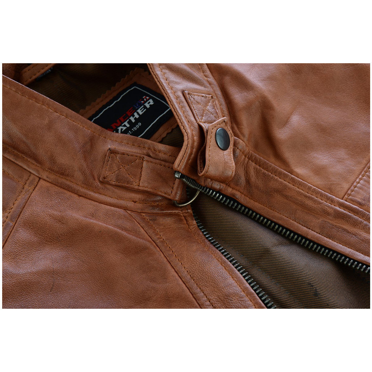 Lambskin Austin Brown Motorcycle Leather Jacket