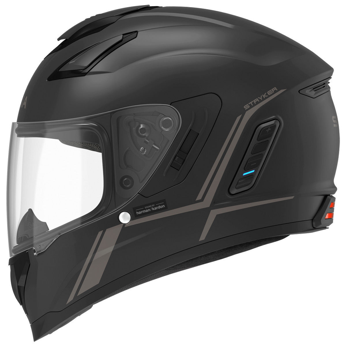 Sena Stryker Mesh Intercom Helmet-Matte Black-Left-view