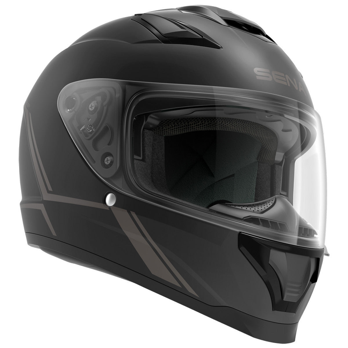 Sena Stryker Mesh Intercom Helmet-Matte Black-Detail-View