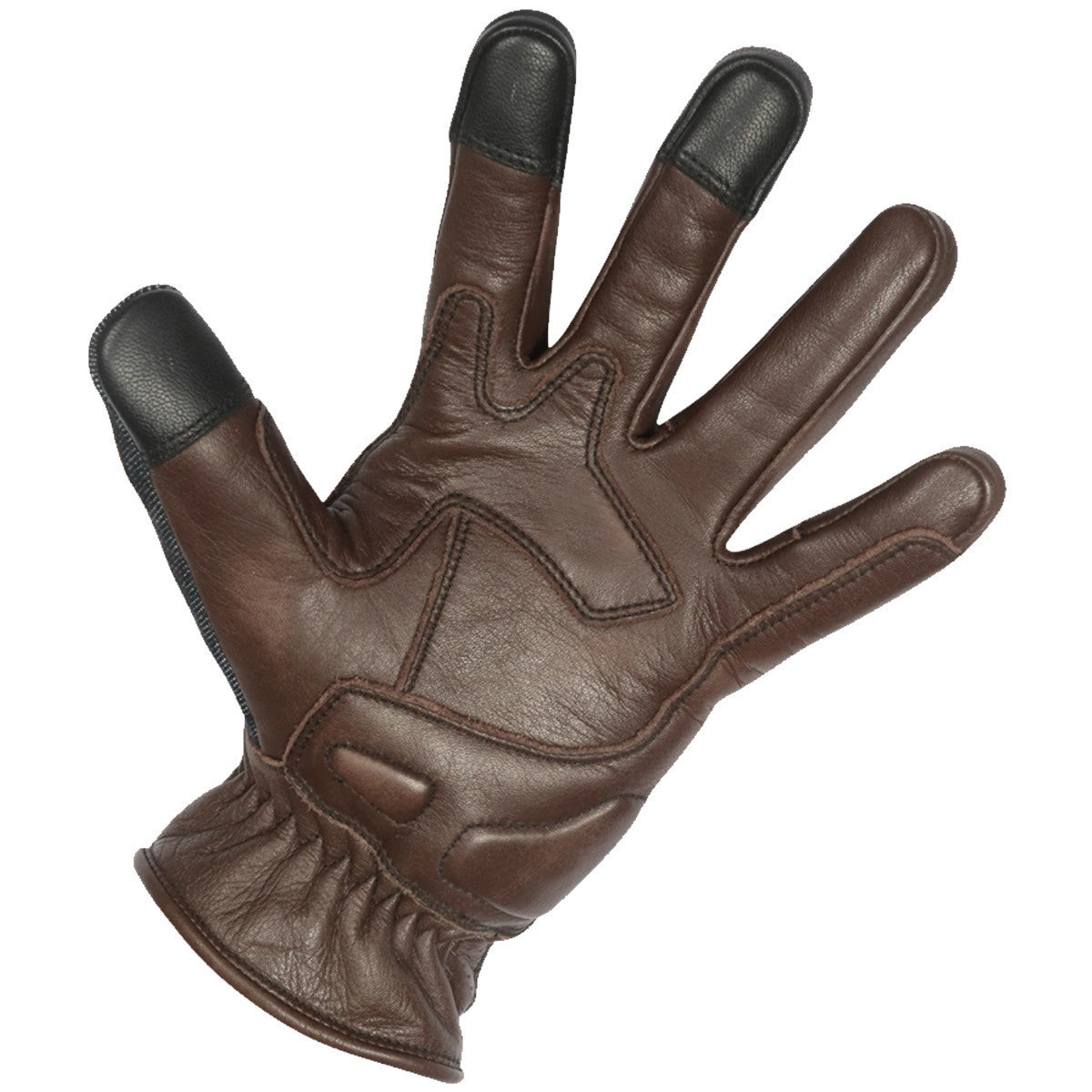 バイクウェア・装備 TRIUMPH,VANCE BROWN LEATHER GLOVE-M Vance Denim & Leather Motorcycle Brown Gloves with Touchscreen