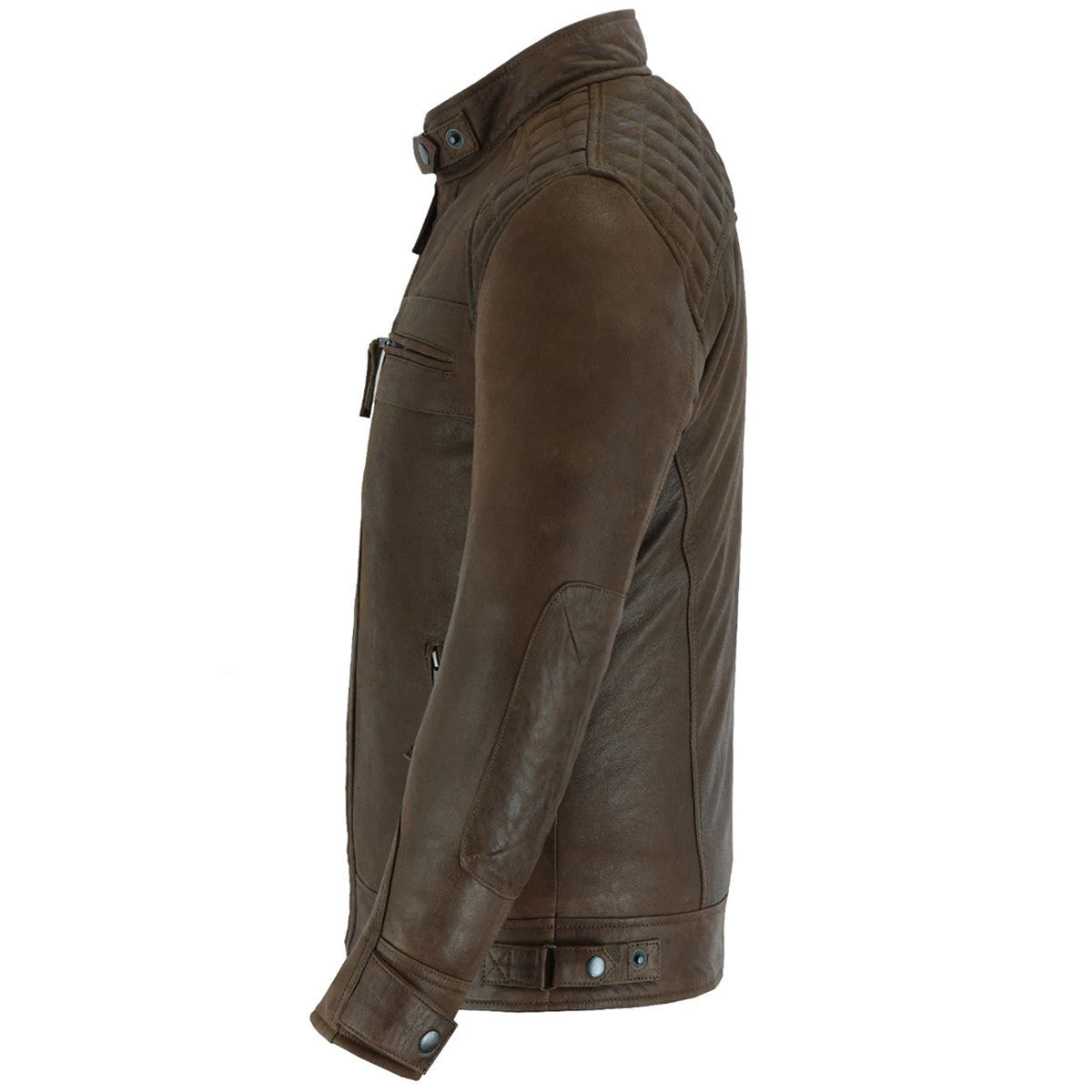 Lambskin Chocolate Brown Motorcycle Leather Jacket