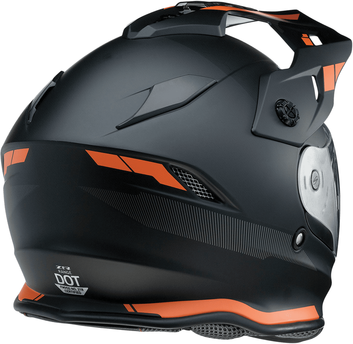 Z1R Range Uptake Helmet - Black/Orange - back - side - view
