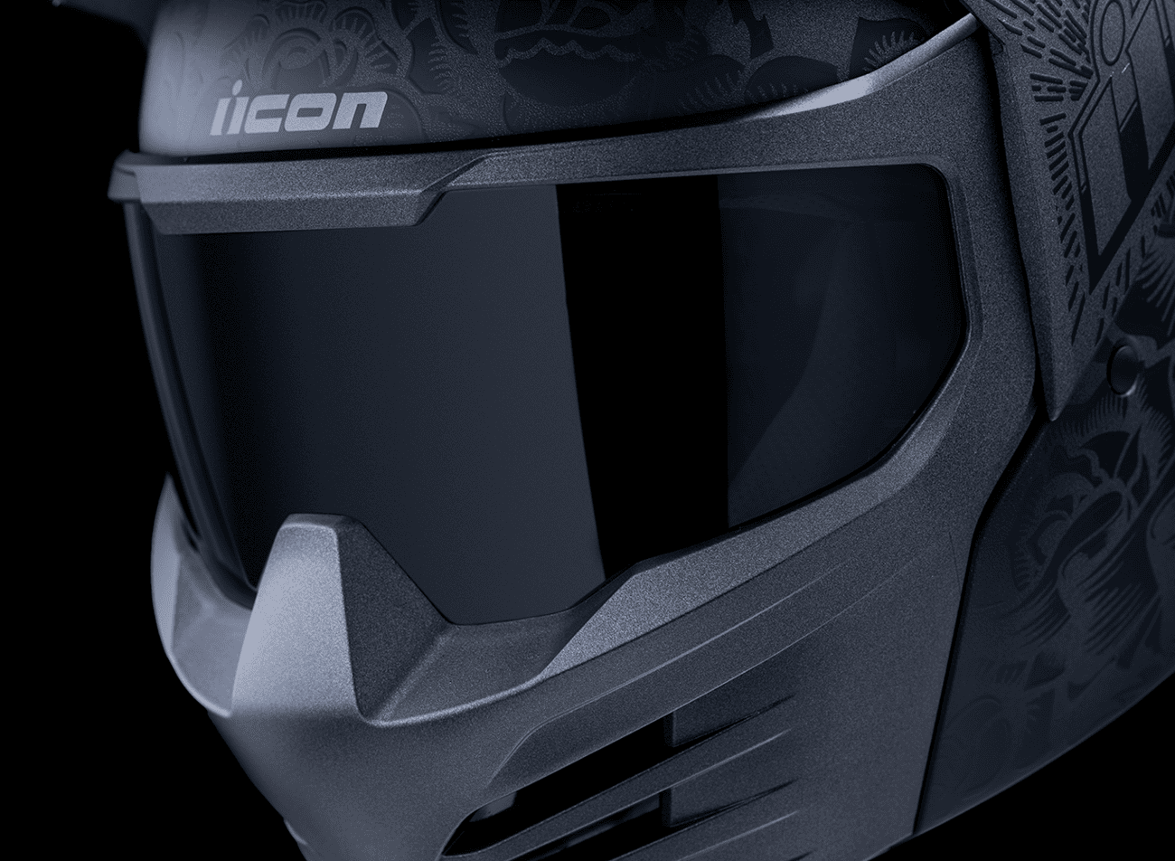 Icon Elsinore Darkgard Modular Motorcycle Helmet