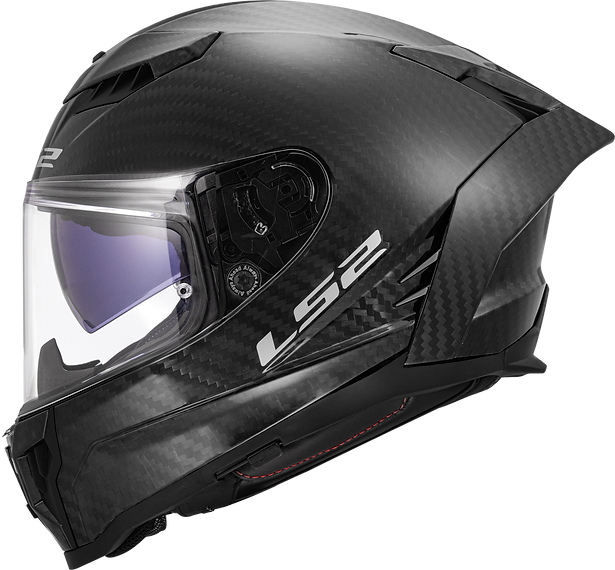 LS2 Dragon Carbon Solid Full Face Motorcycle Helmet W/ SunShield