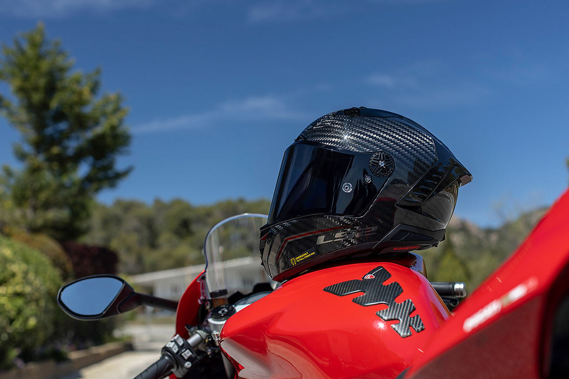 LS2 Thunder Carbon Solid Full Face Motorcycle Helmet