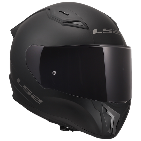 LS2 Centric Solid Full Face Motorcycle Helmet W/Dark Smoke Shield