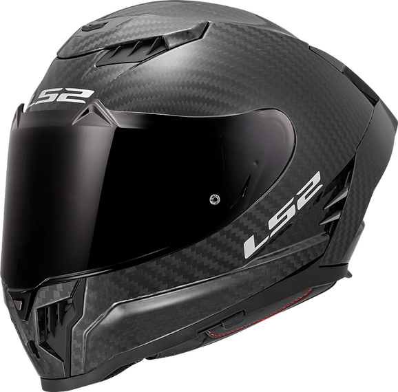 LS2 Dragon Carbon Solid Full Face Motorcycle Helmet W/ SunShield