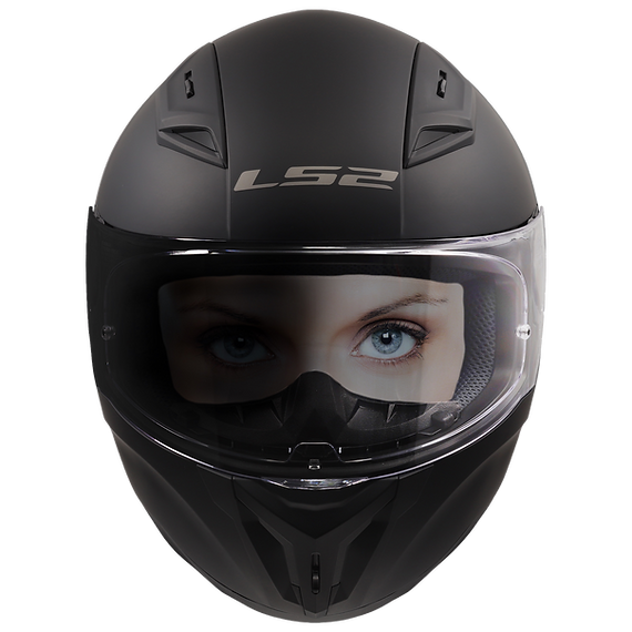 LS2 Centric Solid Full Face Motorcycle Helmet W/Dark Smoke Shield