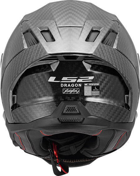 LS2 Dragon Carbon Solid Full Face Motorcycle Helmet W/ SunShield