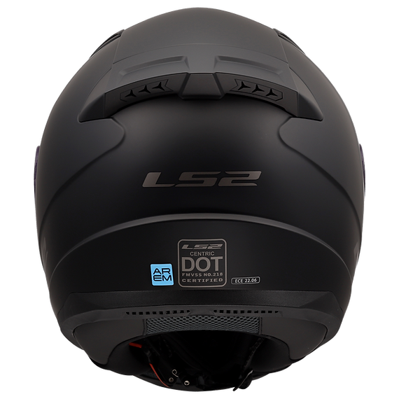 LS2 Centric Solid Full Face Motorcycle Helmet W/Dark Smoke Shield