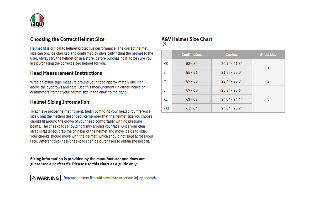 AGV K7 Glimpse Full Face Motorcycle Helmet