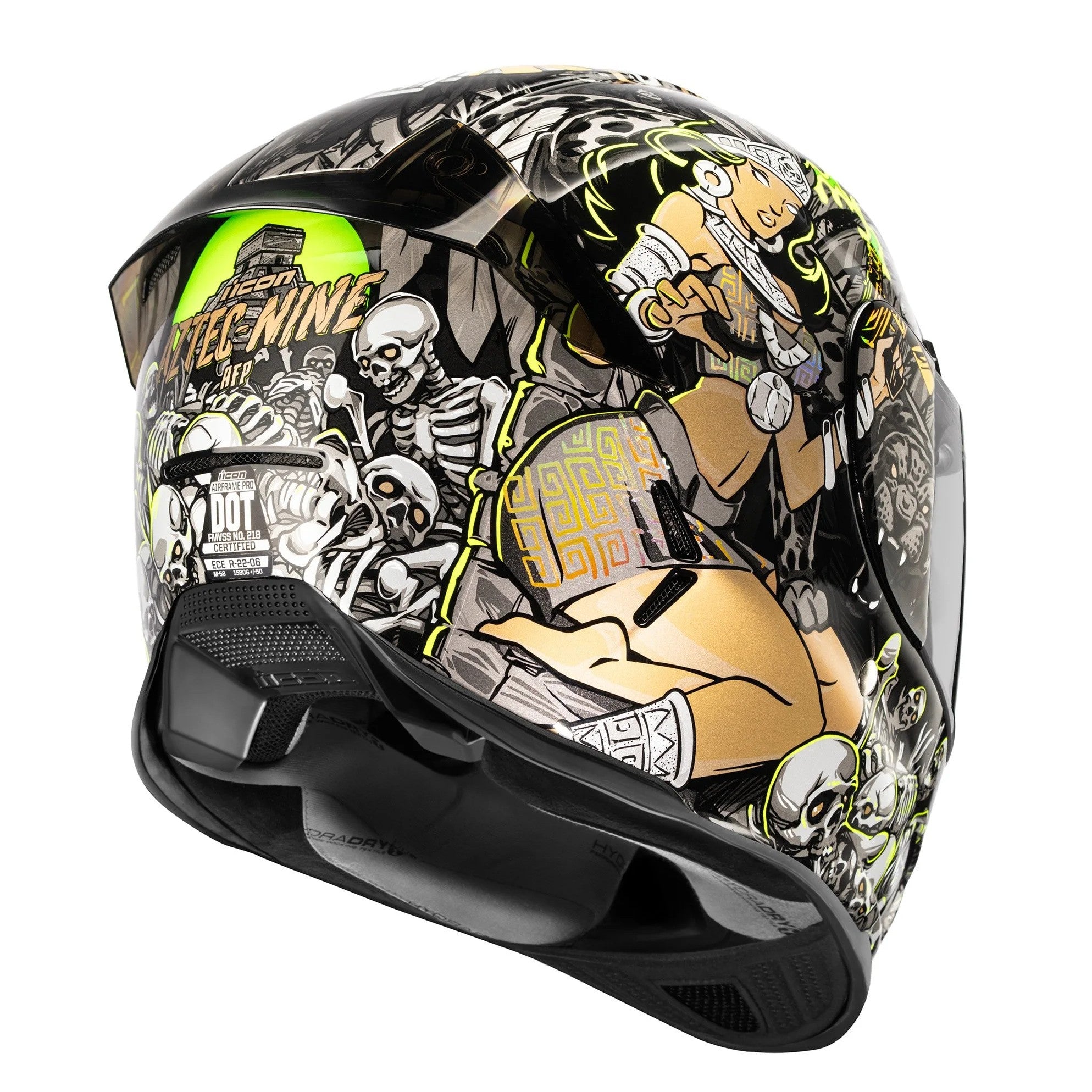 ICON airframe ヒョウ柄 フルフェイスヘルメット Icon Airframe Pro Aztec Nine Full Face Motorcycle Helmet