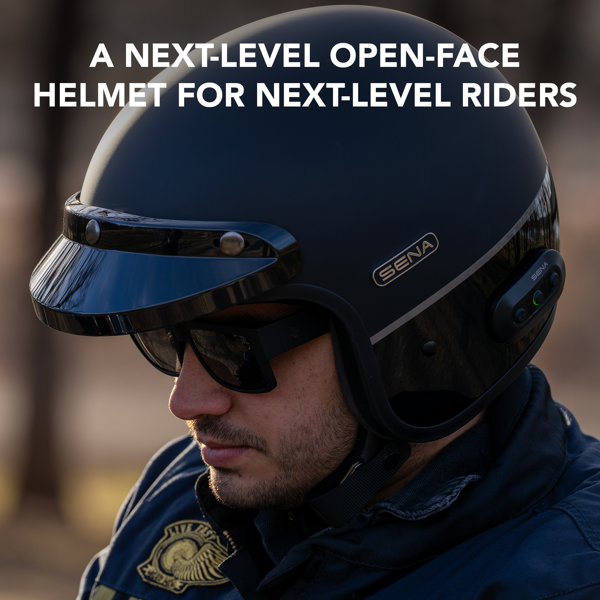 Sena Surge Mesh intercom Open Face Motorcycle Helmet