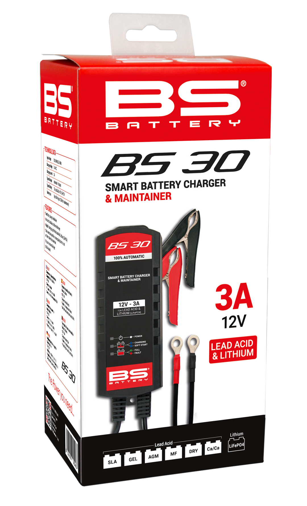 BS Battery BS30 Smart Battery Charger & Maintainer