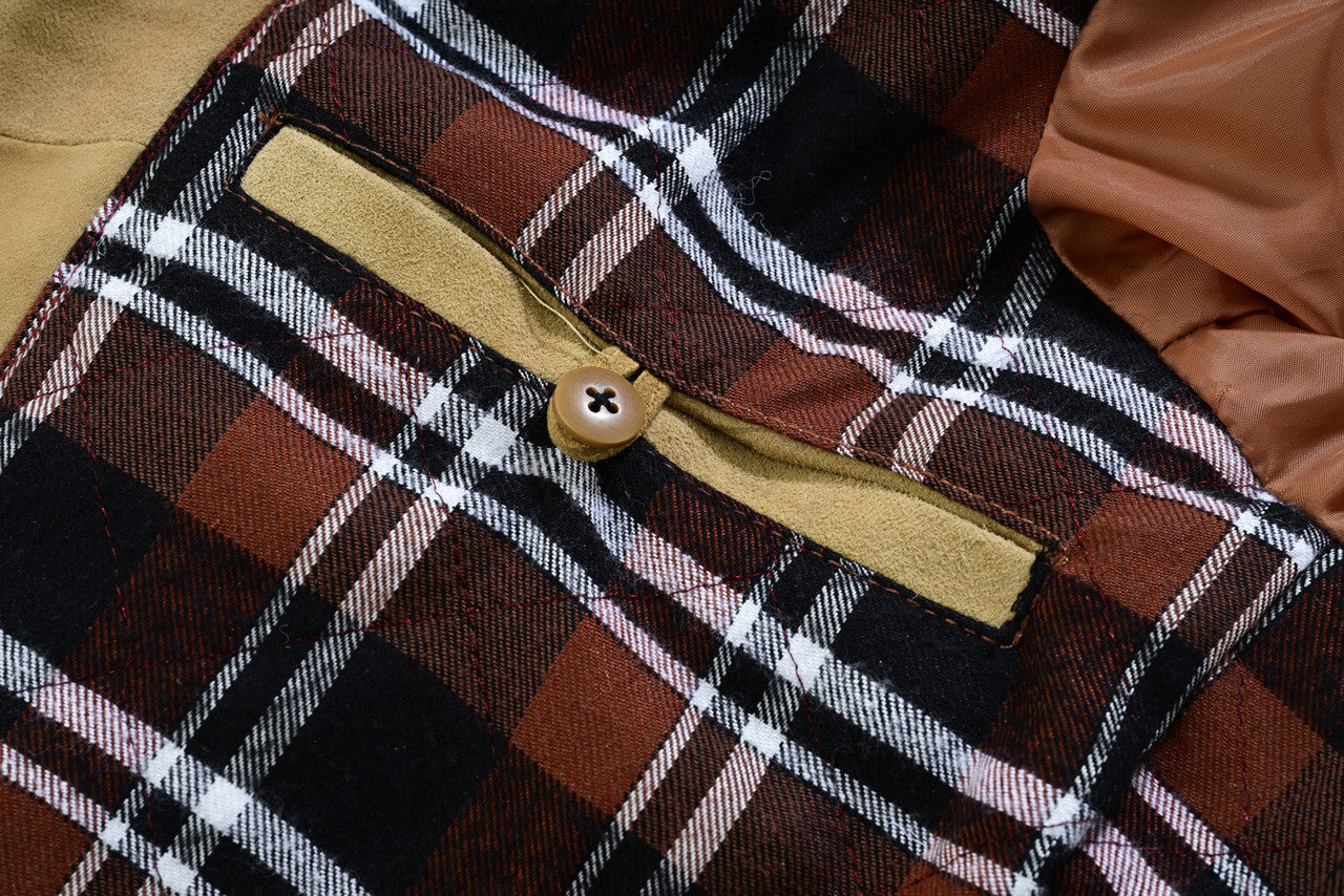 Men's Western Goat Suede Two-Tone Leather Jacket