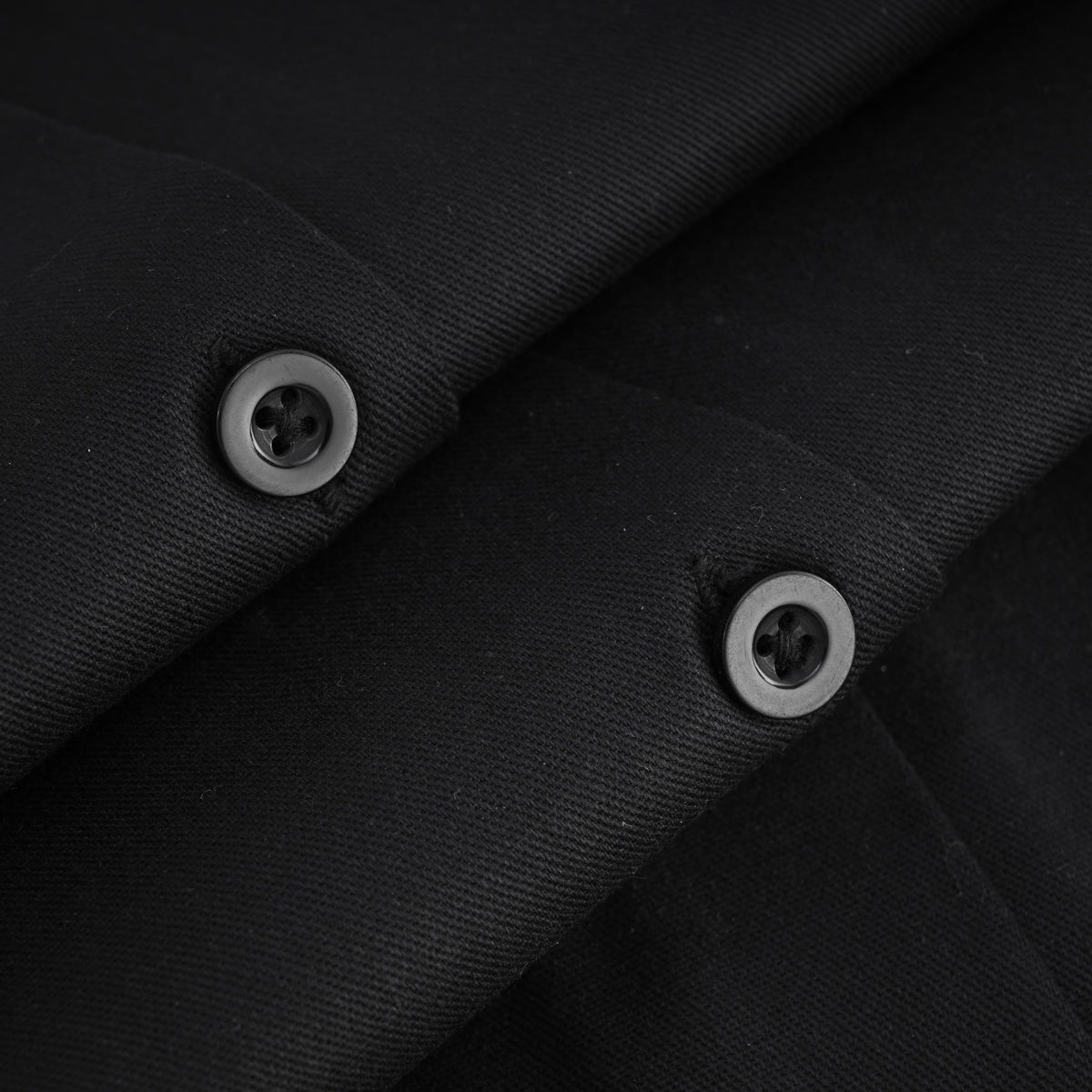 Vance Men's Black Button Up Mechanic Work Shirt w/ Front Pockets - detail pic 1