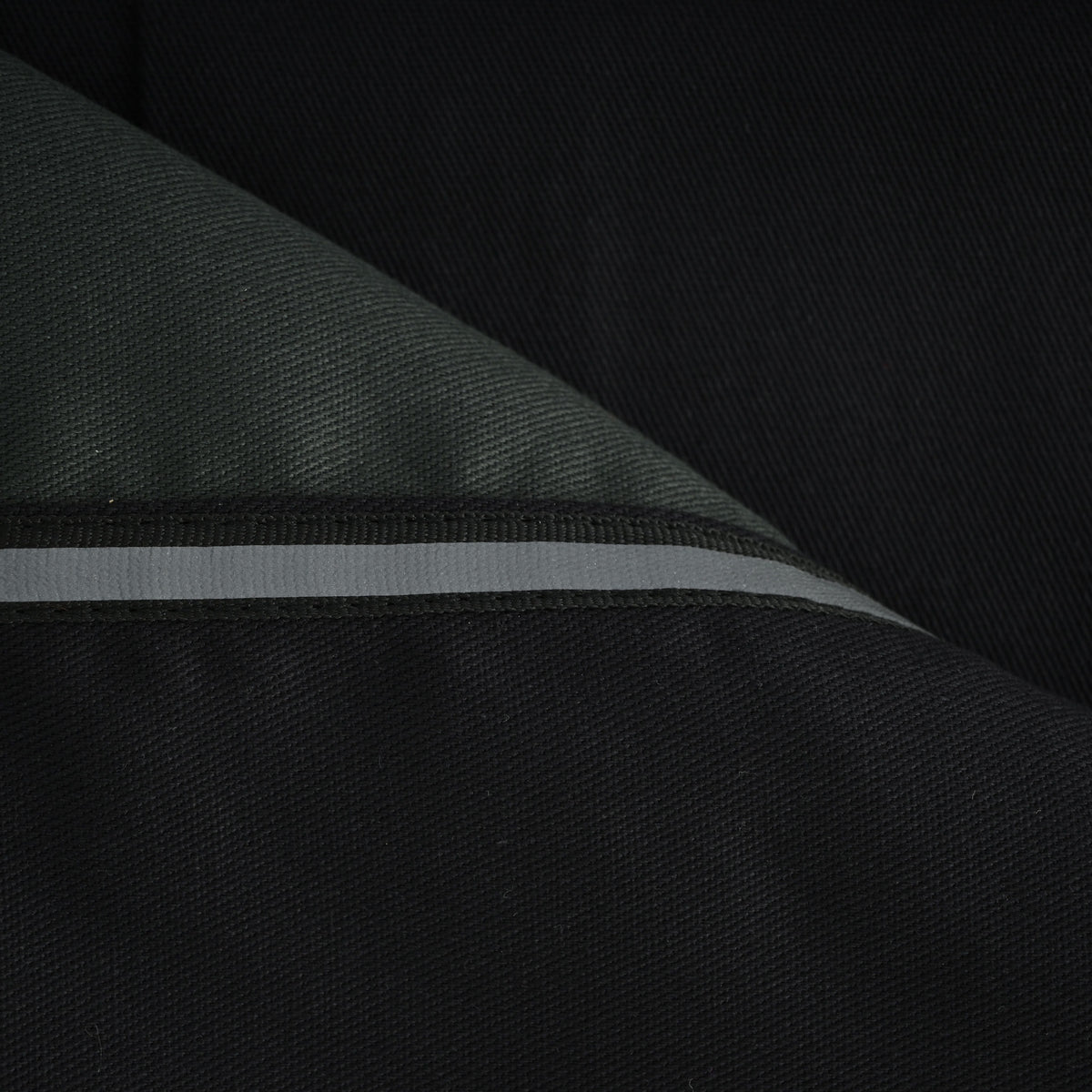 Vance Men's Black Button Up Mechanic Work Shirt w/ Grey Sides & Reflective Strip - detail pic 5