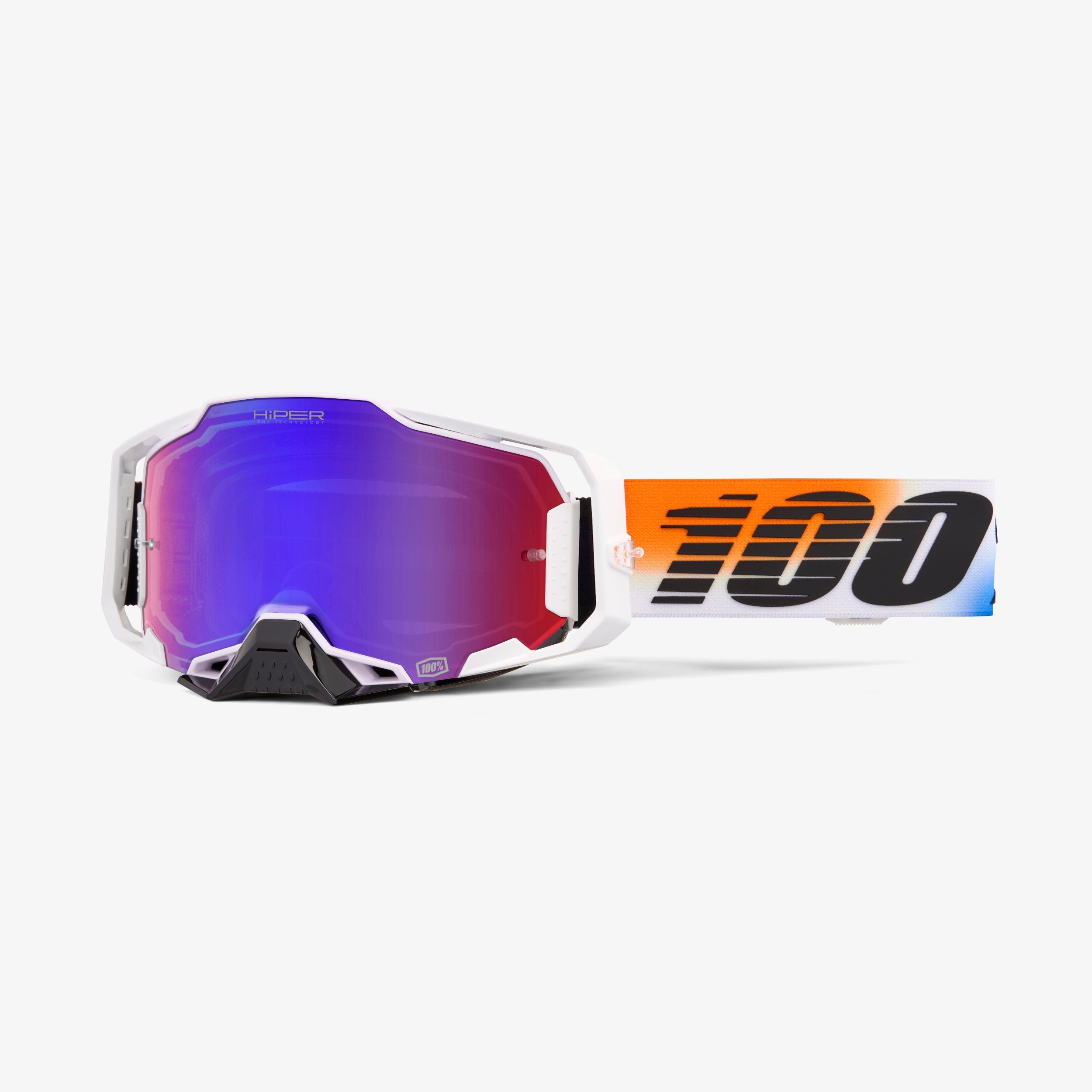 100% Armega Hiper United Mirror Red/Blue Lens Goggle - Main