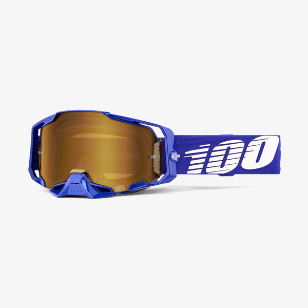 100% ARMEGA ゴーグル True Gold 美品 100% Armega Klein Mirror True Gold Lens Goggle | Team Motorcycle