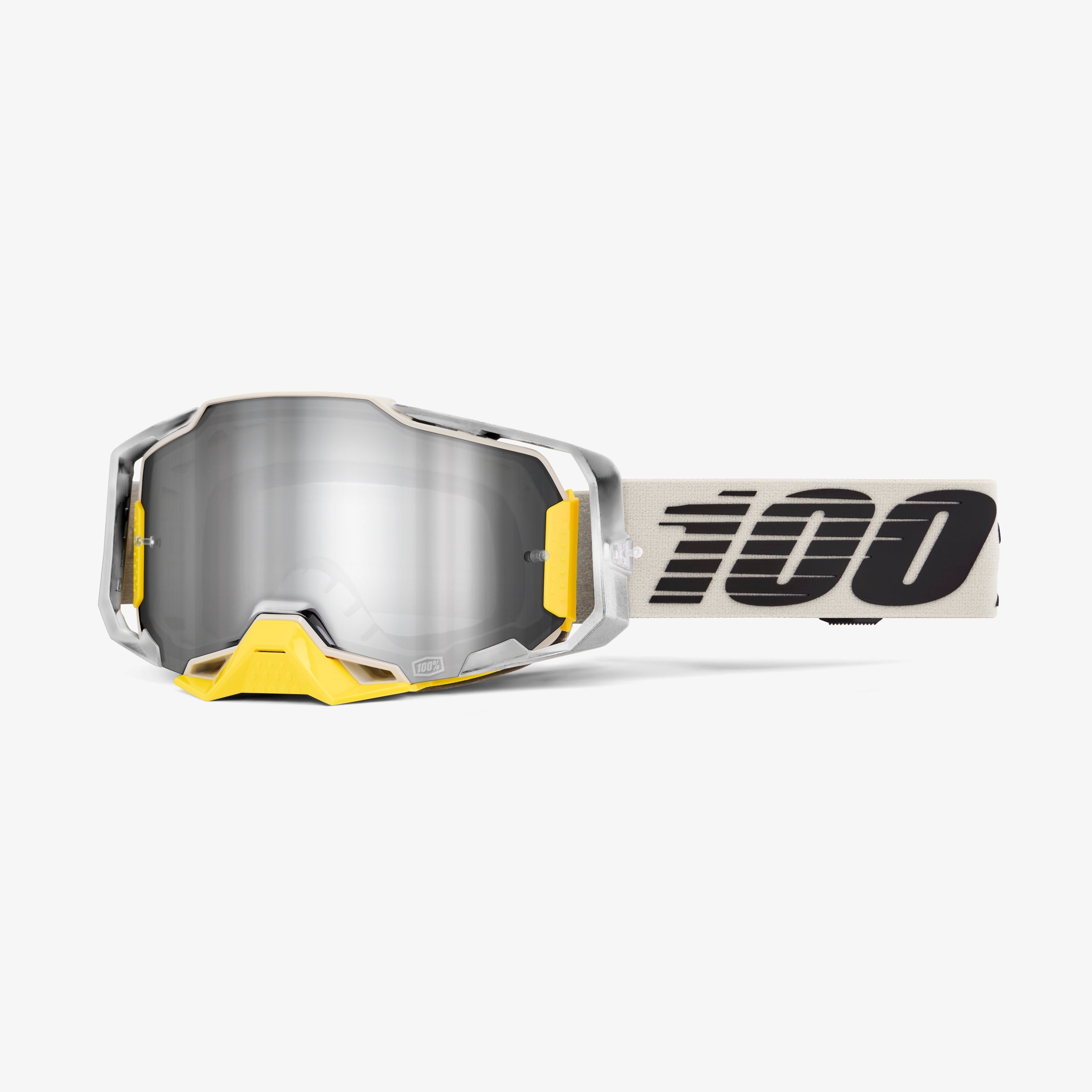 100% Armega Viggo Mirror Silver Flash & Clear Lens Goggle