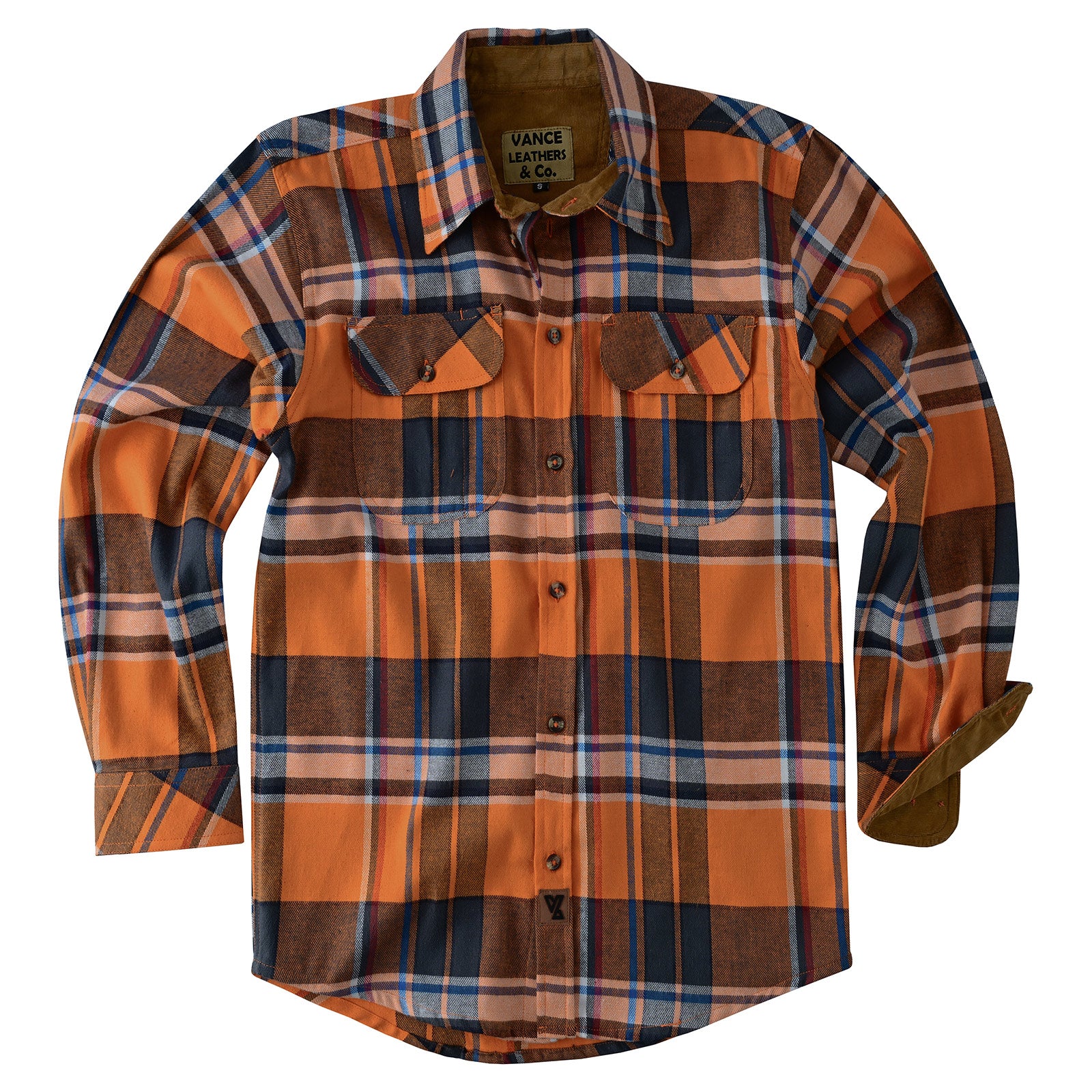 Mens Coffee Flannel Shirt - Flat