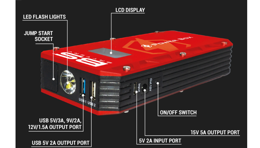 BS Battery PB-02 Jump Starter Booster Power Box