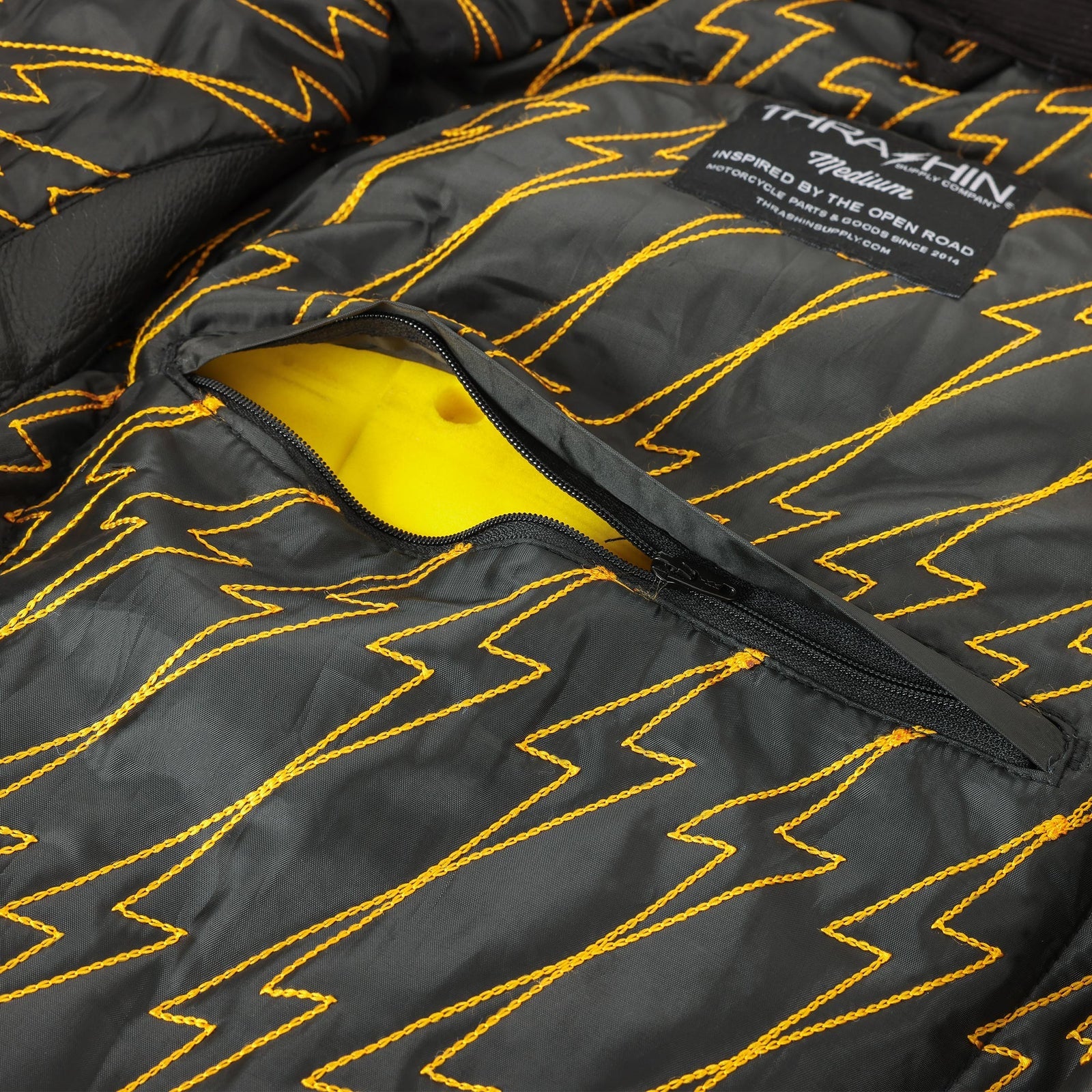 Thrashin Supply Men's Mulholland Leather Motorcycle Riding Vest - Detail 1