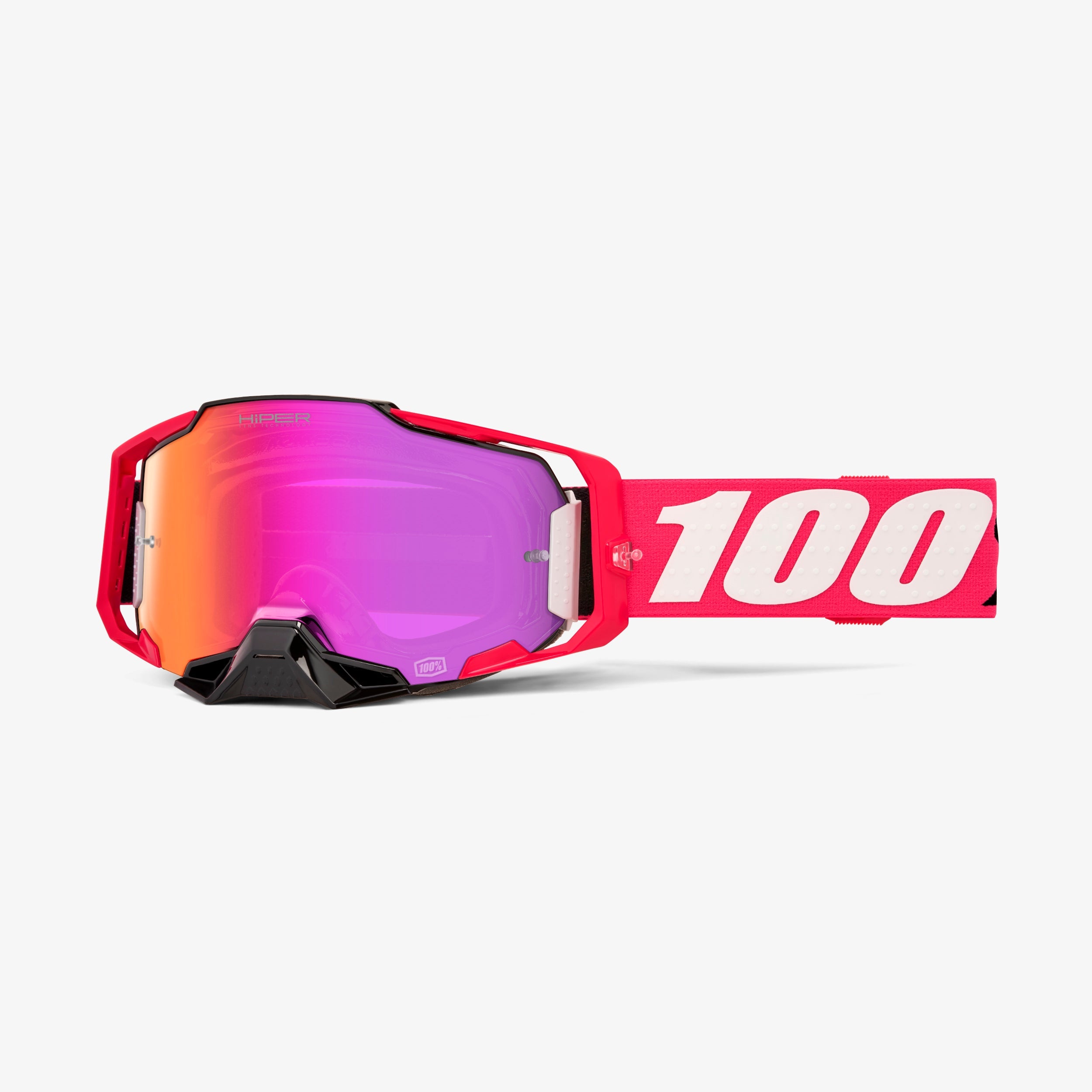 100% Armega Hiper Kloug Mirror Dark Red Lens Goggle