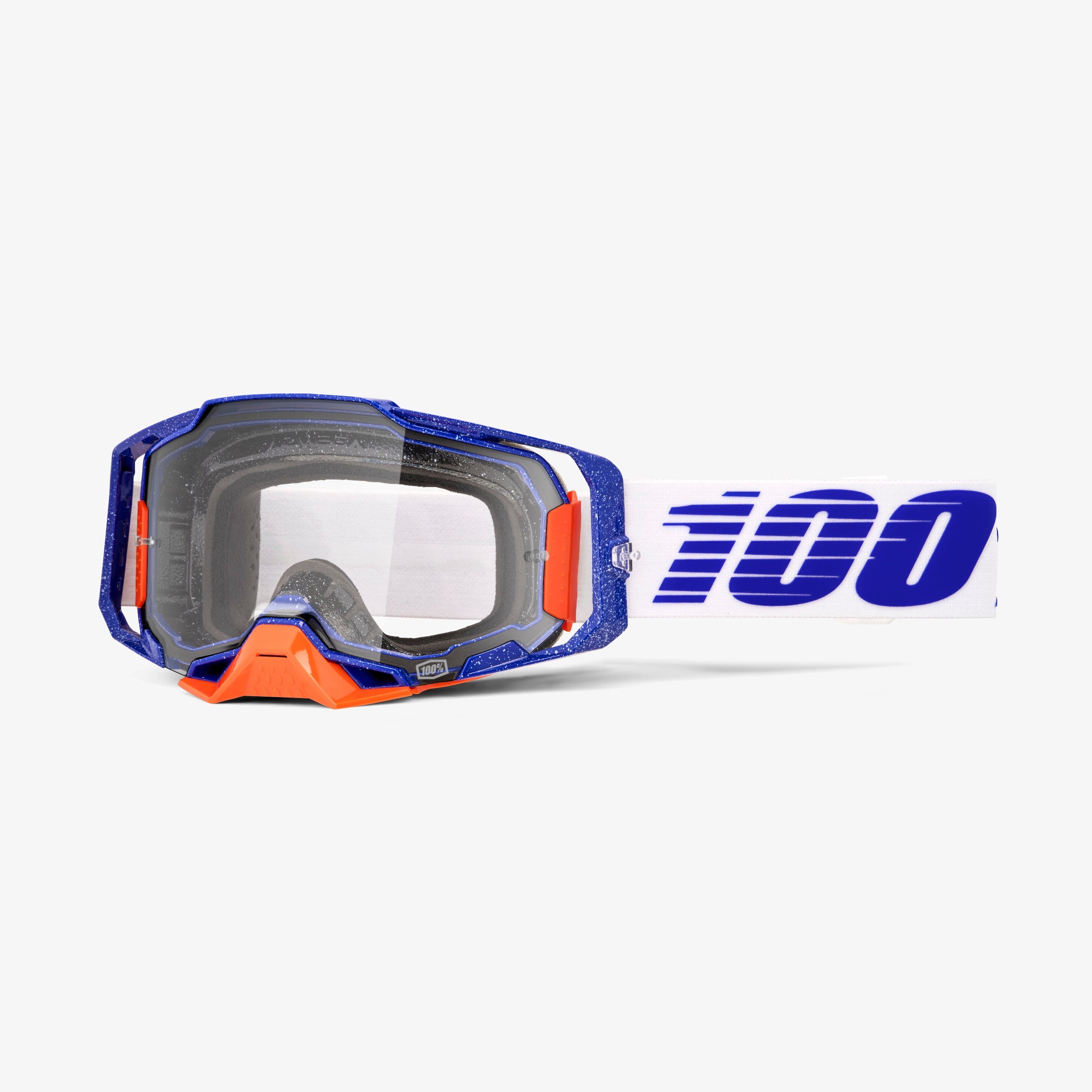 100% Armega Lavingaad Mirror Silver Flash & Clear Lens Goggle