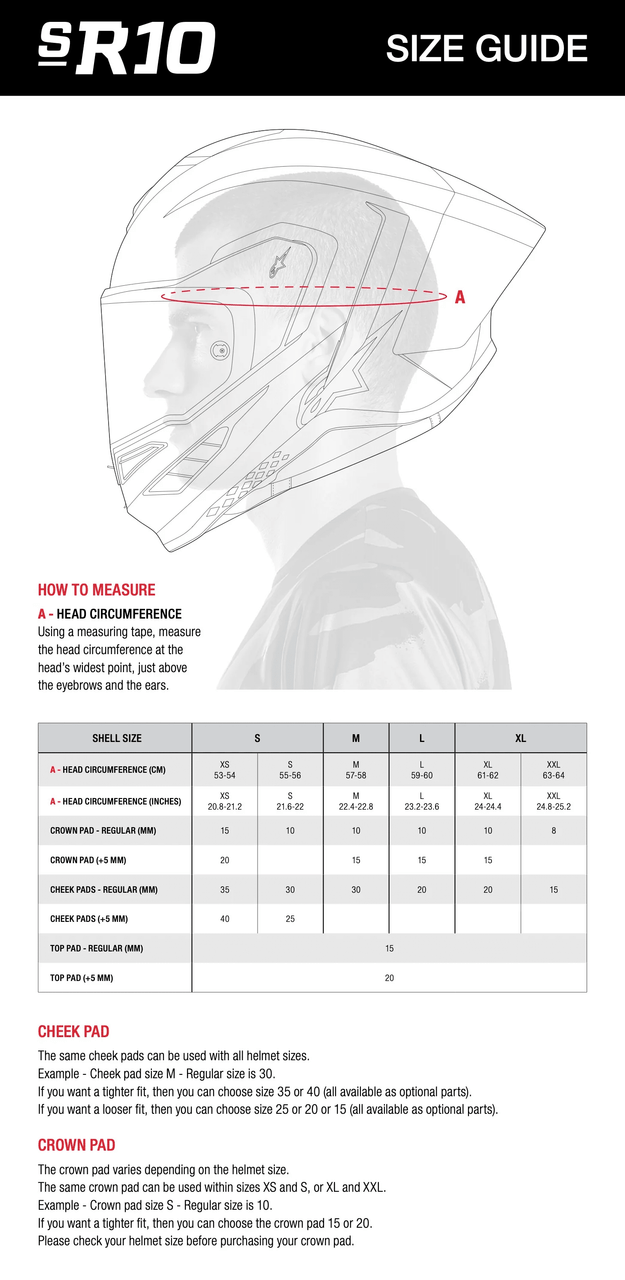 Alpinestars-Supertech-R10-Solid-Full-Face-Motorcycle-Helmet-size-chart