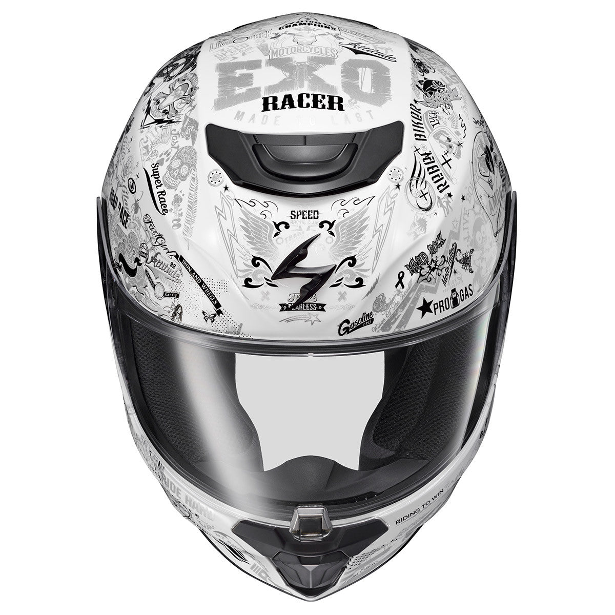 Scorpion-EXO-R420-Shake-2-Full-Face-Motorcycle-Helmet-White-top-front-view