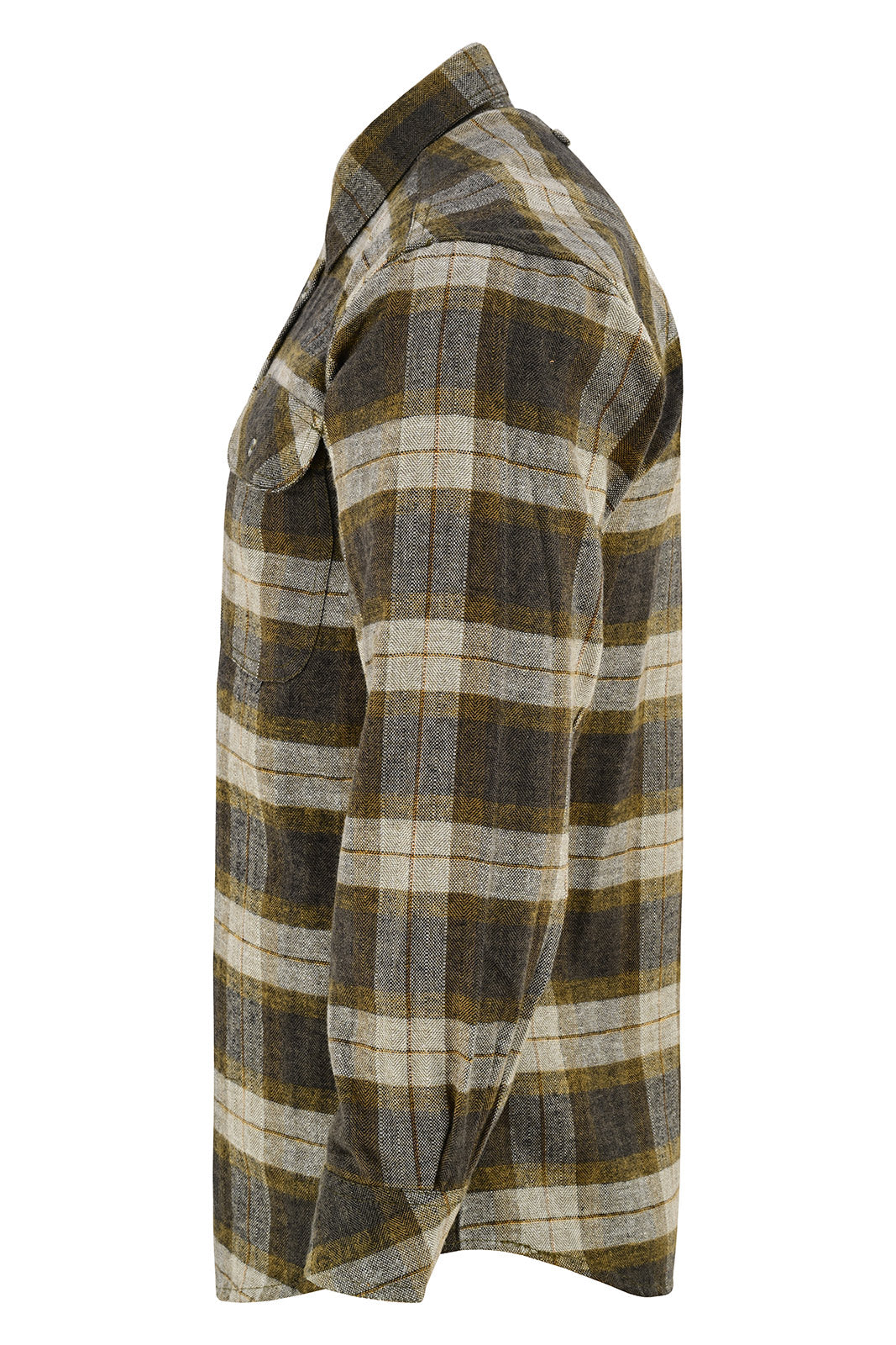 Vance Leather Tuscan Gold Men's Flannel Shirt - Corduroy Cuffs | TM