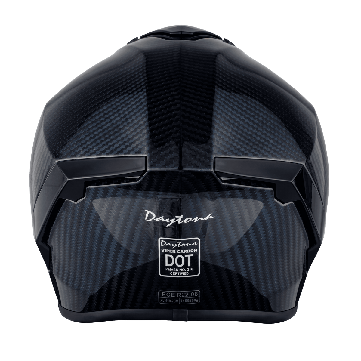 Daytona Viper Blue Carbon Fiber Full Face Motorcycle Helmet