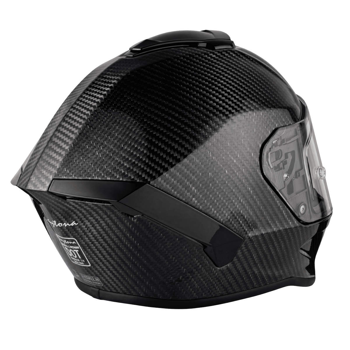 Daytona Viper Silver Carbon Fiber Full Face Motorcycle Helmet