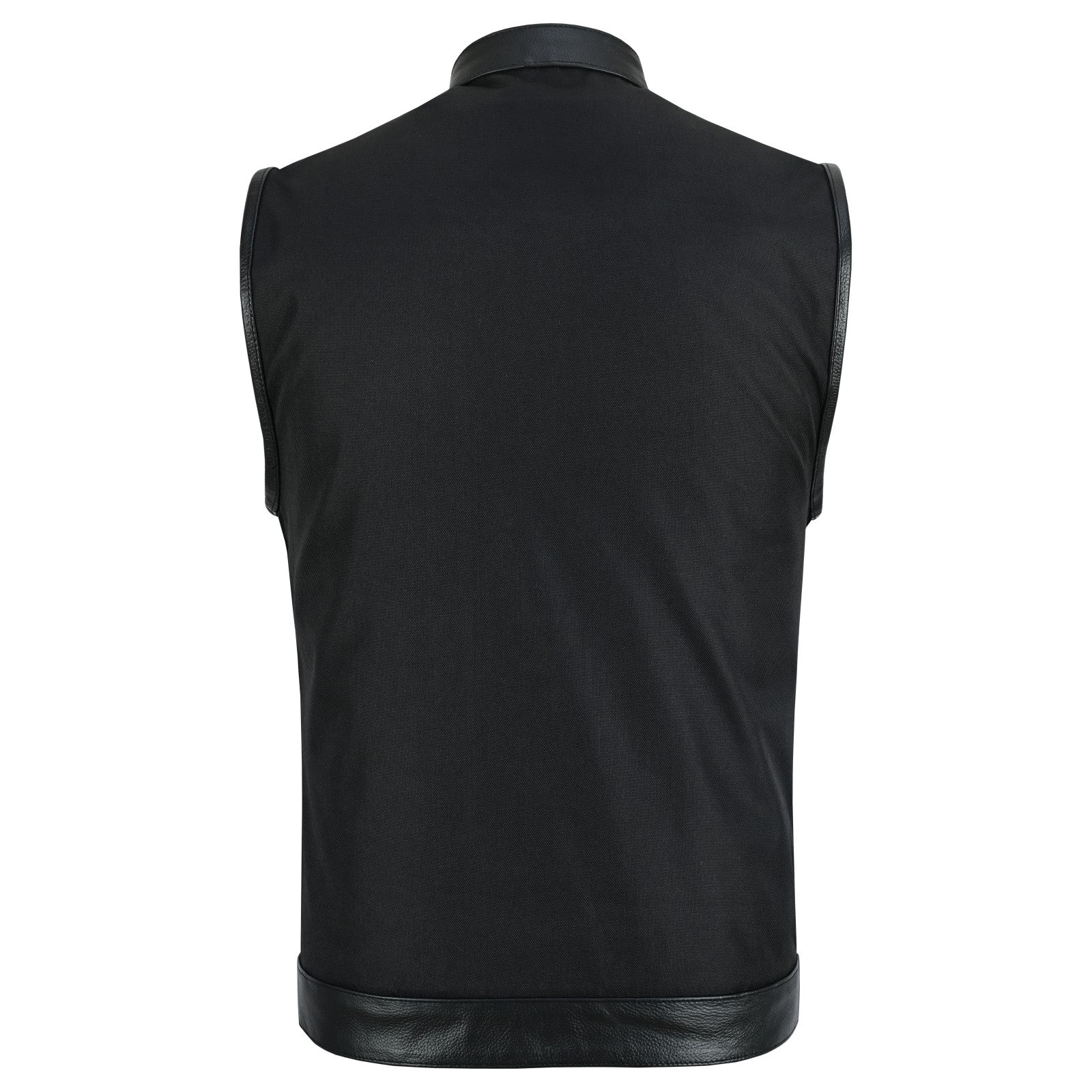Vance Mens Black Front Zipper and Snap Closure SOA Club Style