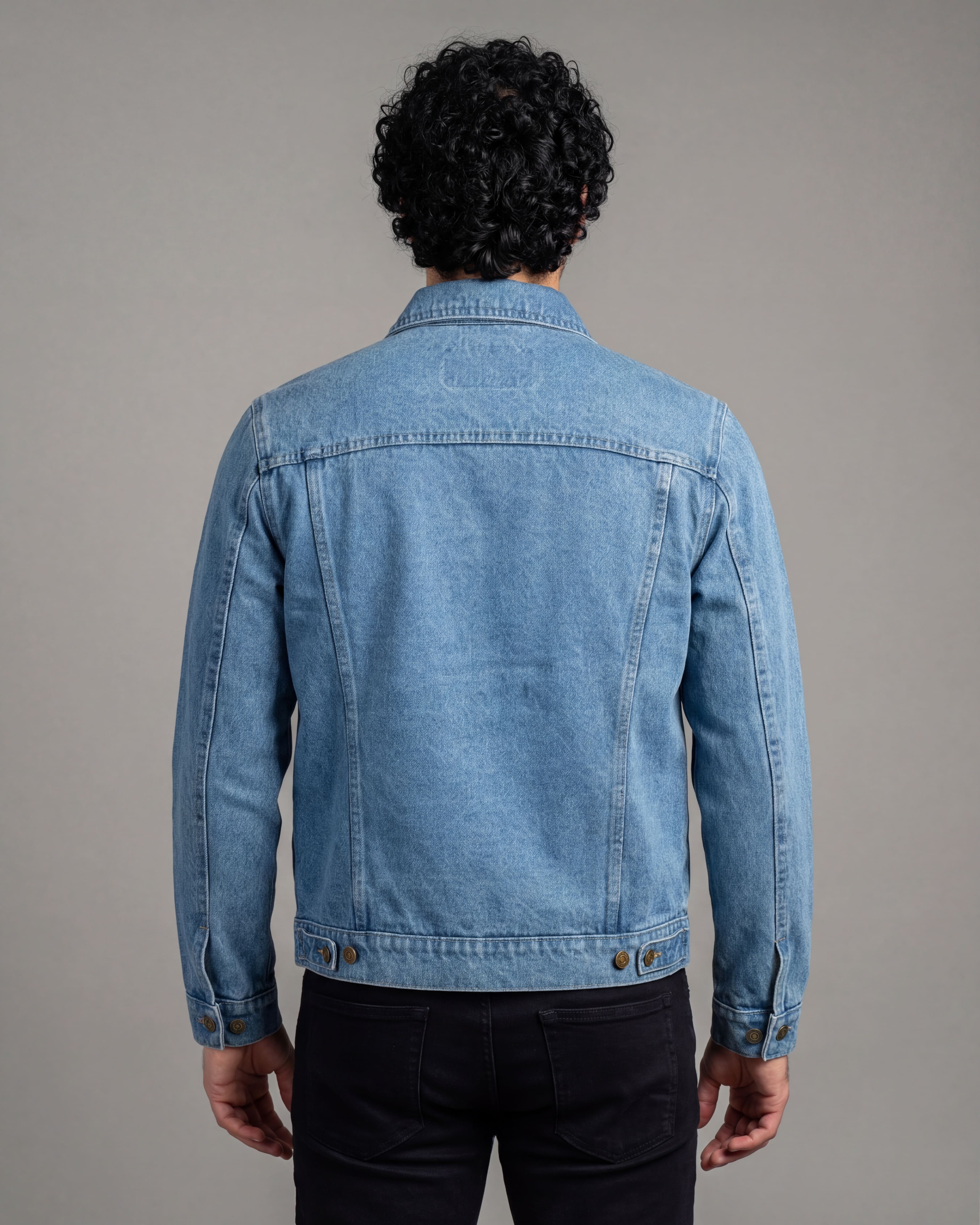 Vance Men's Light Blue Heavy Duty Denim Button Front Motorcycle Jacket, Jean Jacket for Men L Vance Men's Light Blue Heavy Duty Denim Button Front Motorcycle Jacket, Jean Jacket for Men L