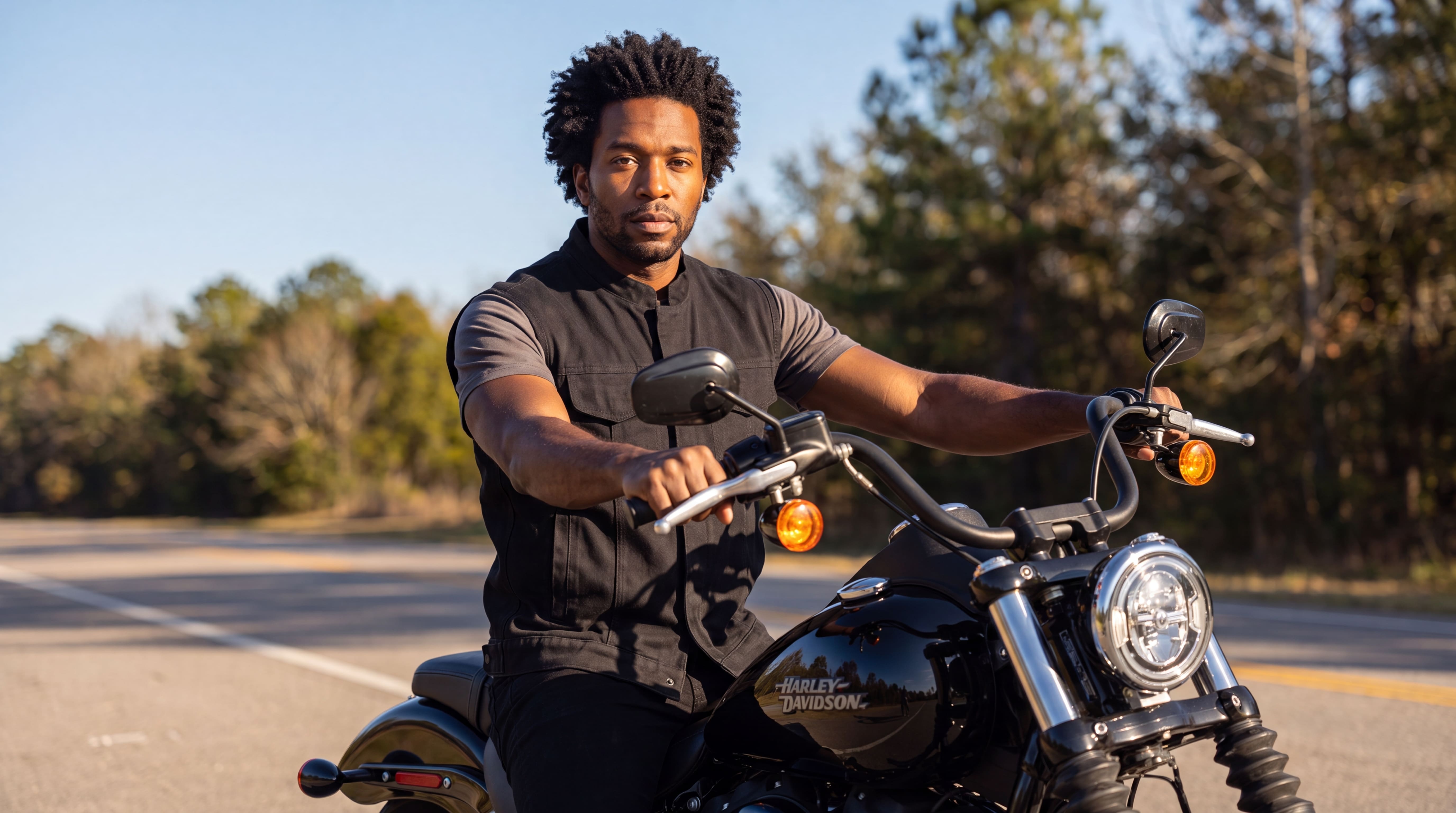 SOA Style Black Denim Club Vest - Team Motorcycle