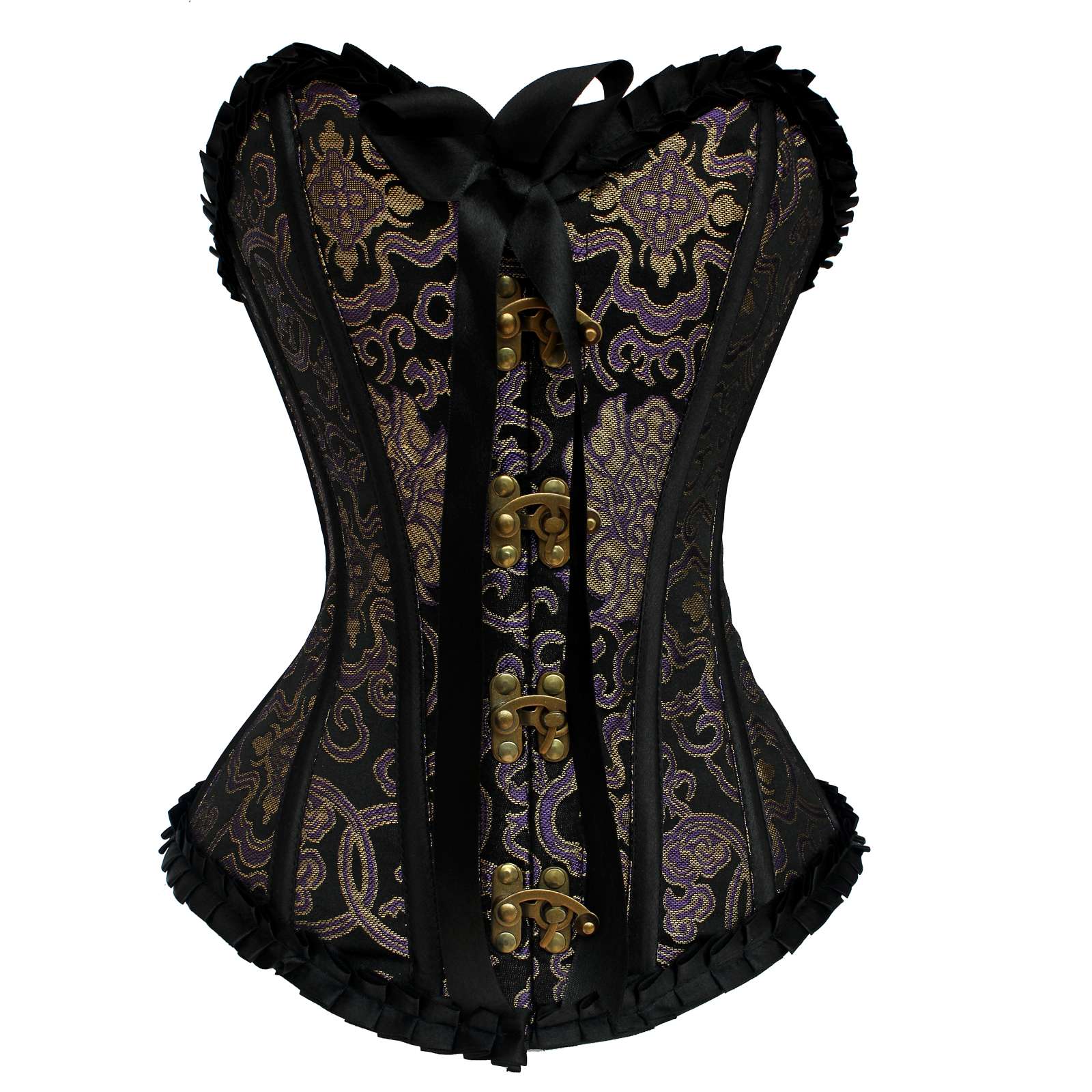 Women's Luxurious Brocade Steel Boned Waist Trainer Corset