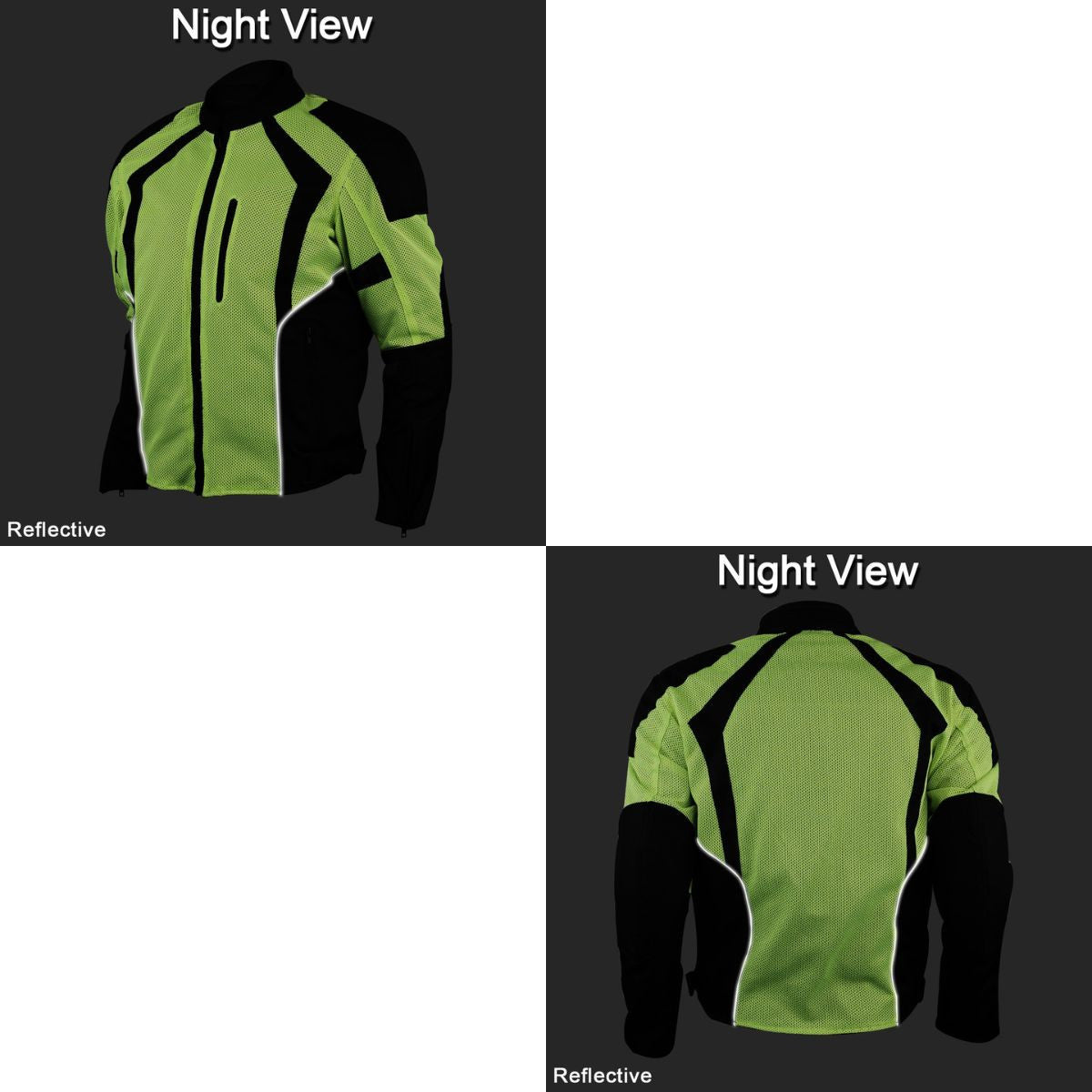 Men's Hi Vis Mesh Motorcycle Jacket with CE Armor