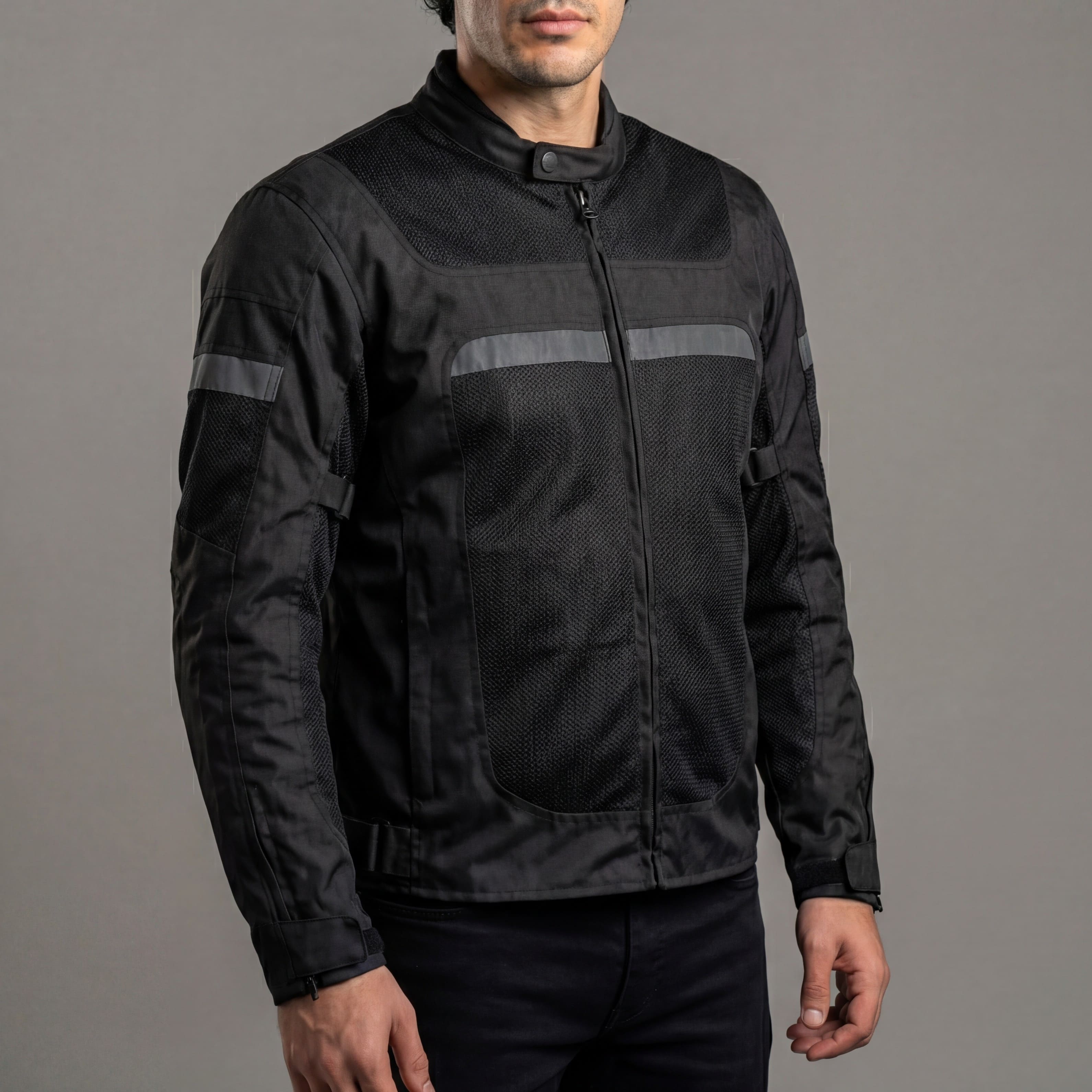 Men All Weather CE Armor Mesh Motorcycle Jacket