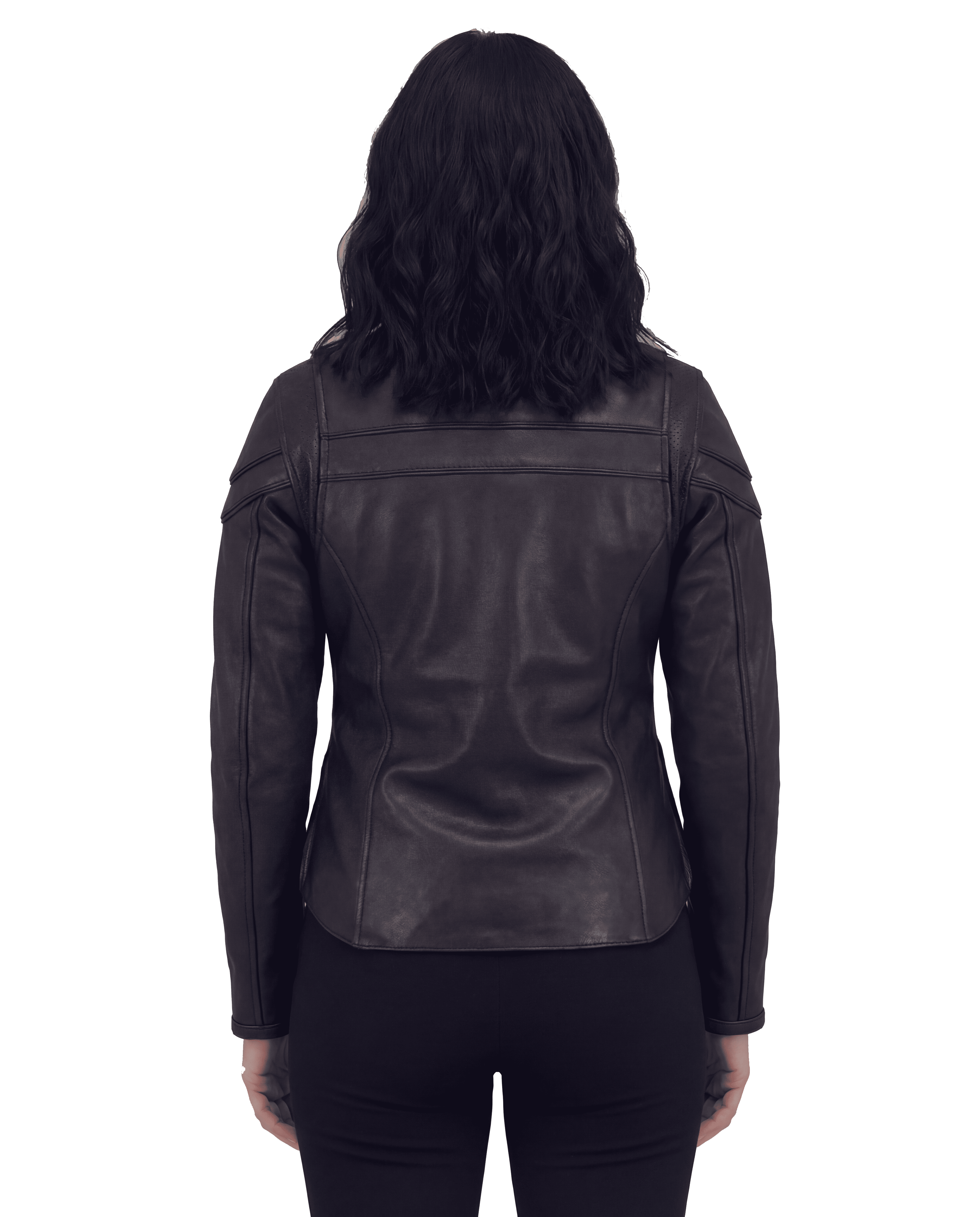 Vance Leather Womens Black Soft Cowhide Leather Sporty Scooter Crossover Biker Motorcycle Riding Jacket