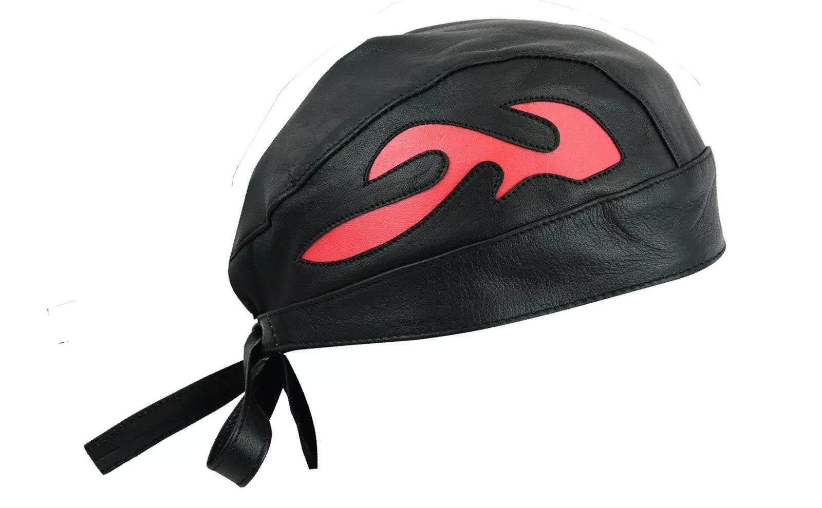 Vance AC7 Motorcycle Biker Leather Skull Cap Du Rag Bandana