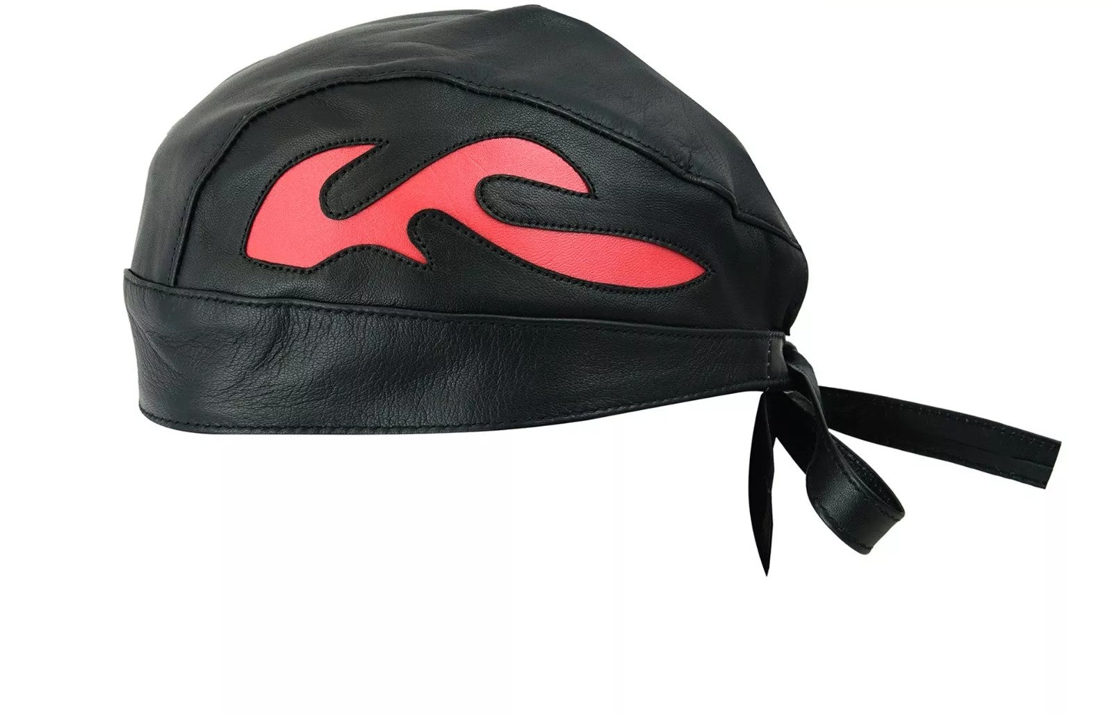 Vance AC7 Motorcycle Biker Leather Skull Cap Du Rag Bandana