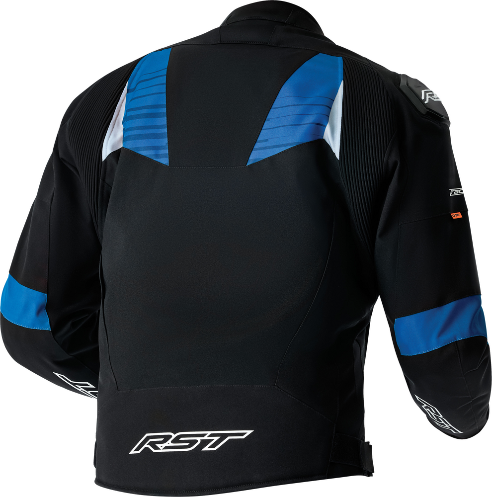 RST Moto Men's Tractech Evo D3O Textile Motorcycle Jacket - Black/Blue