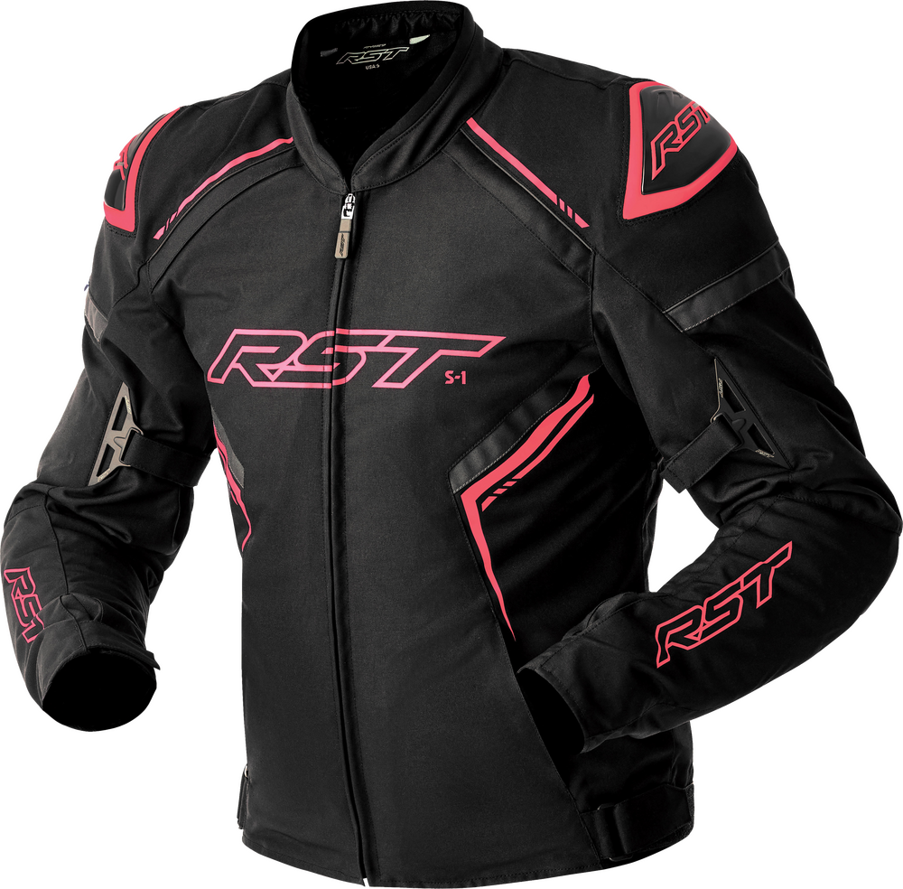 RST Moto Women's S1 D30 Textile Motorcycle Jacket - Black/Pink