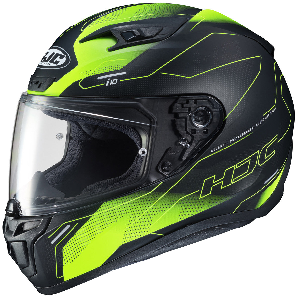 HJC i10 Taze Helmet-Black/Hi-Viz